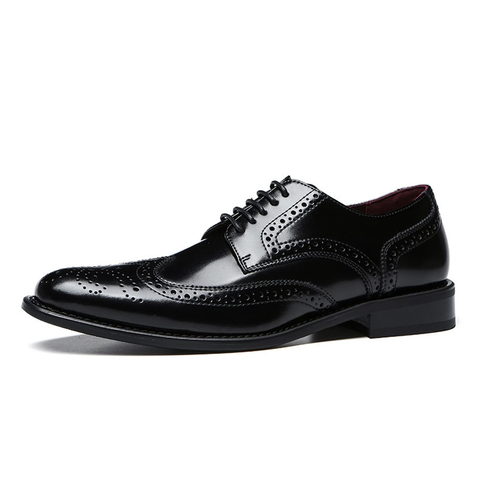SAXTZDS Handmade Genuine Leather Oxford Dress Shoes for Men - Premium Cowhide & PU Formal Business Shoes - Italian Style Wedding & Party Footwear - Perfect for Office, Business Meetings & Special Occasions