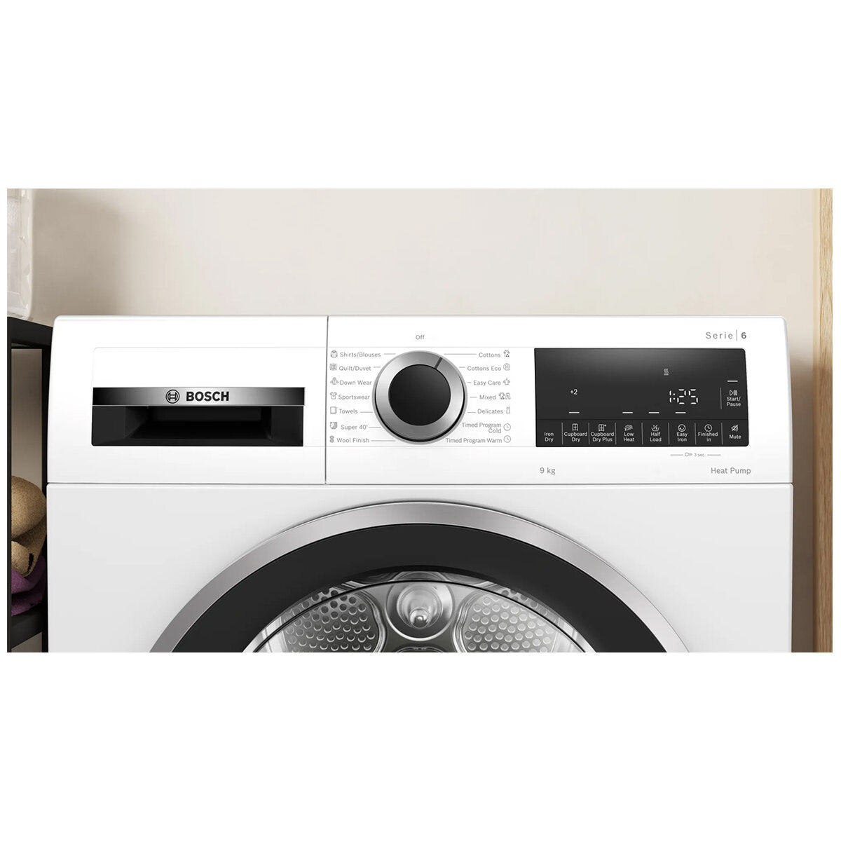 Bosch Series 6 9kg Heat Pump Dryer WQG24200AU - Energy Efficient Laundry Solution for Homes & Apartments | Fast Drying, Quiet Operation