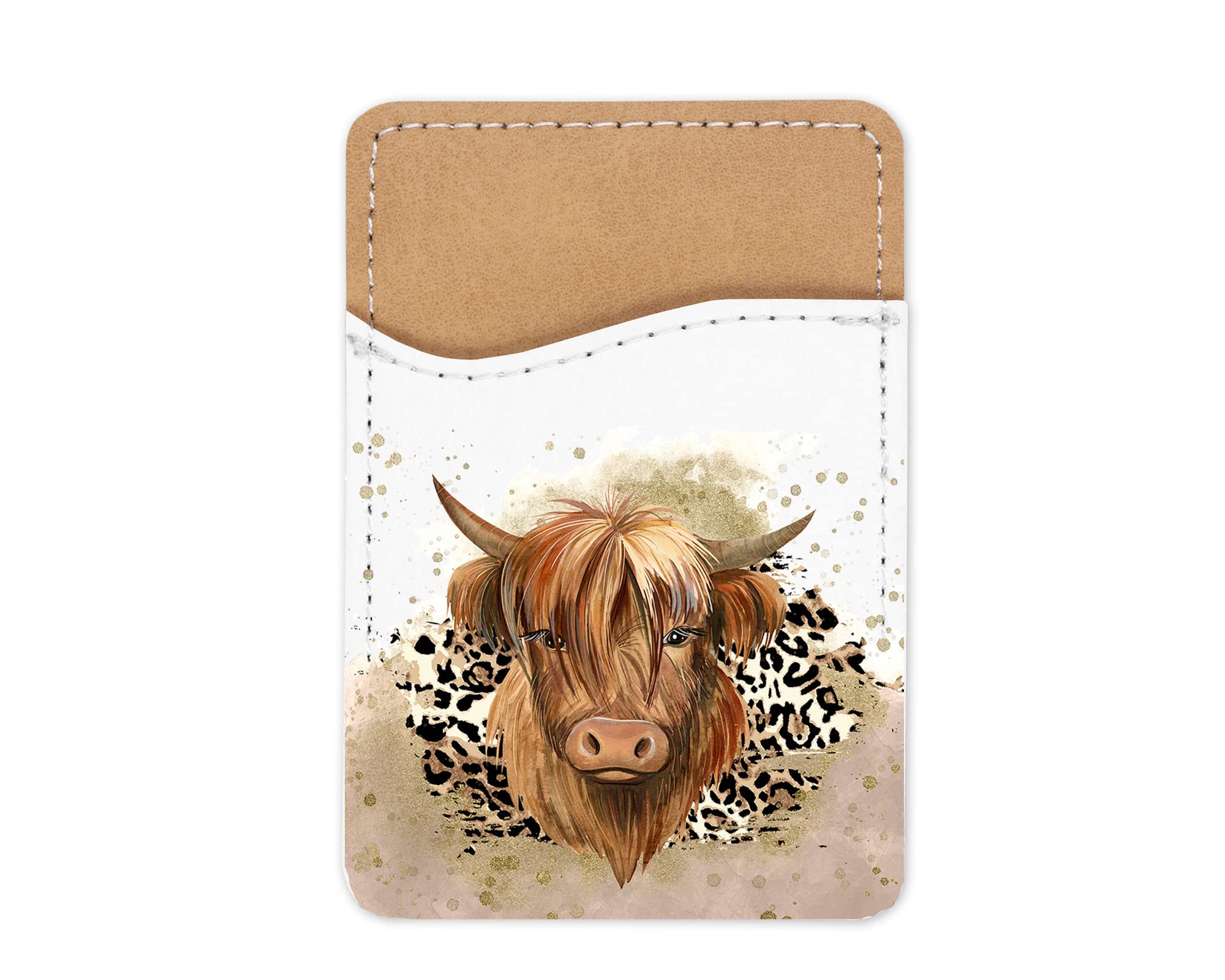 Highland Cow Phone Wallet Card Holder - RFID Blocking Slim Wallet for iPhone & Android - Perfect for Travel, Shopping, and Everyday Use