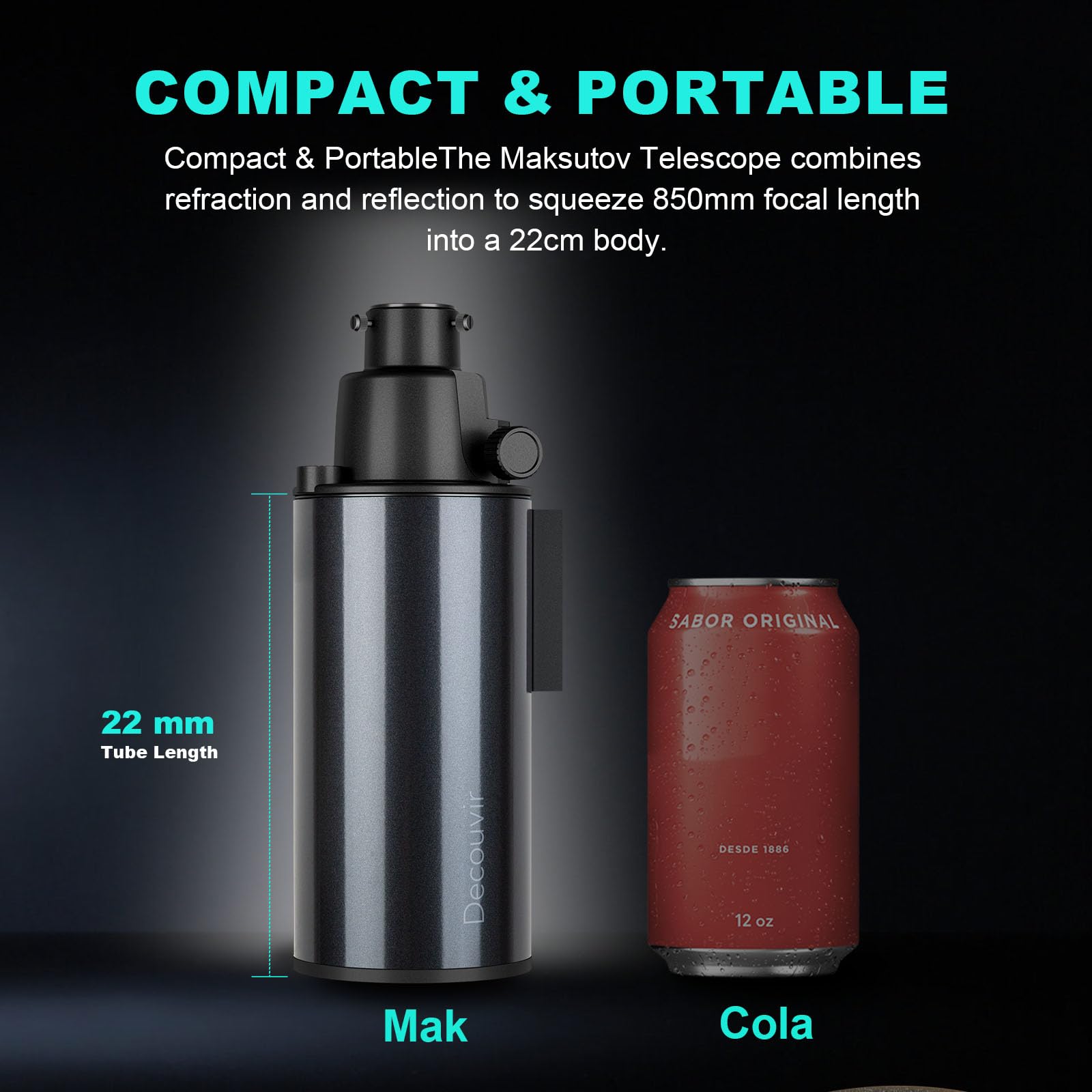 Premium 80mm Maksutov-Cassegrain Telescope for Adults - 850mm Catadioptric Astronomy Telescope with Pro Tripod & Phone Adapter | Portable Travel Telescope for Stargazing, Bird Watching & Astrophotography
