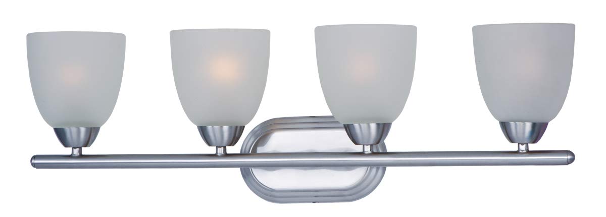 8.5 x 28.5 Inch Axis 4-Light Bathroom Vanity Light Fixture in Polished Chrome - Perfect for Modern Bathroom, Powder Room, and Spa Lighting Upgrade