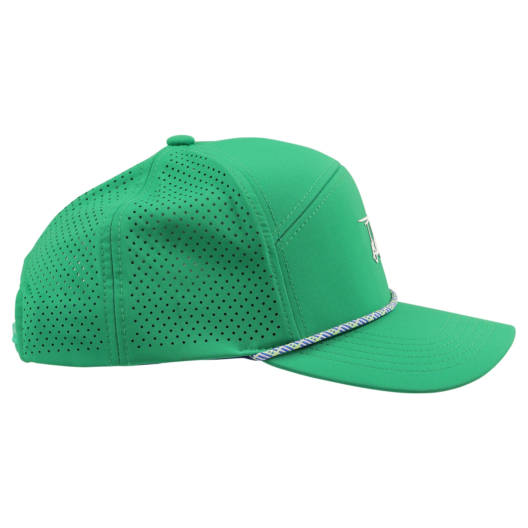 Six Panel Twill Roped Trucker Hat - First Tee Green | Adjustable Snapback Baseball Cap for Men & Women | Perfect for Golf, Outdoor Sports & Casual Wear