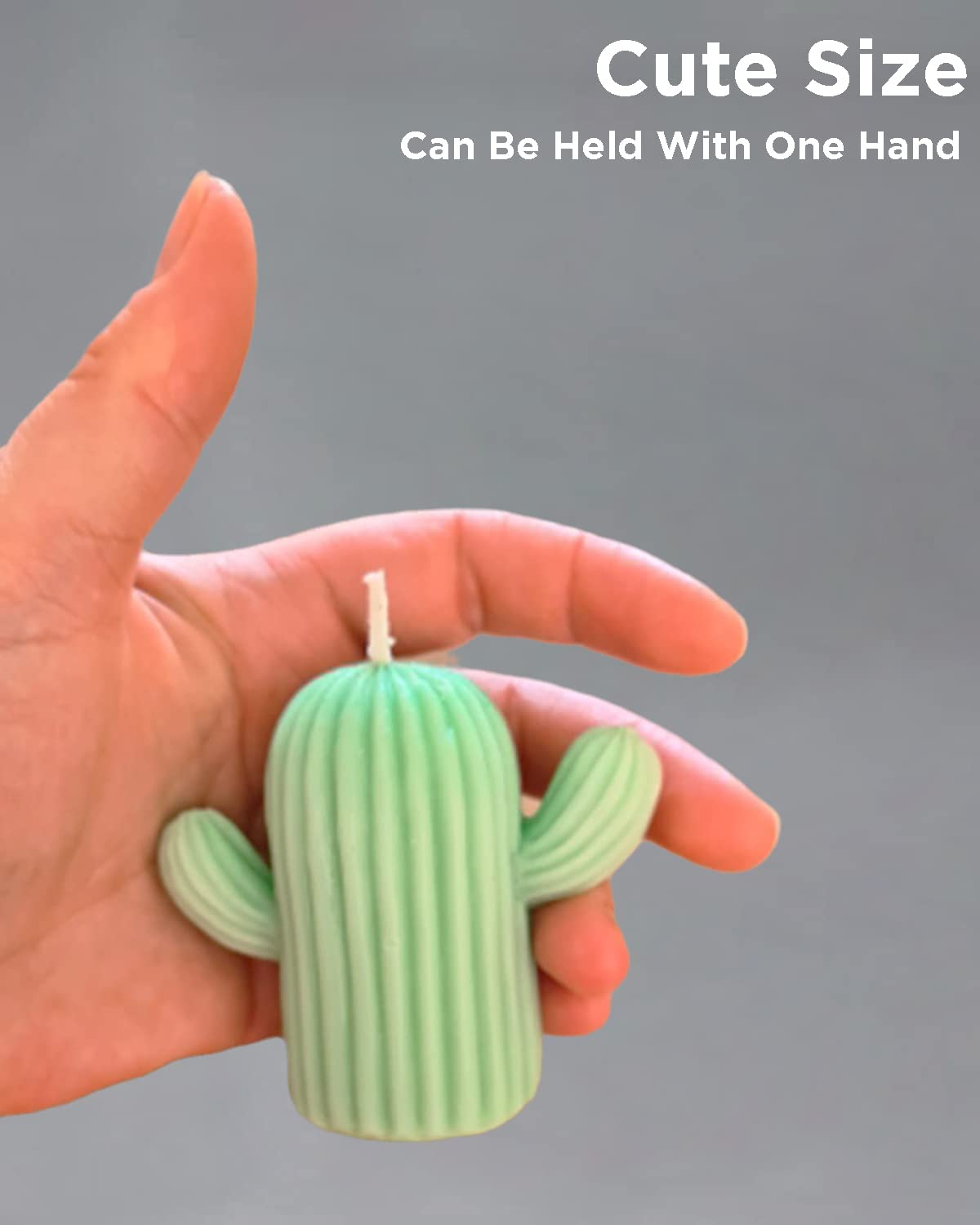 2-Pack Cactus Candle Molds - Silicone Resin Molds for DIY Crafts, Chocolate, Clay, Plaster Carving, Resin Pendant Making - Perfect for Aromatherapy Candles & Home Decor Gifts (3D Cute Design)