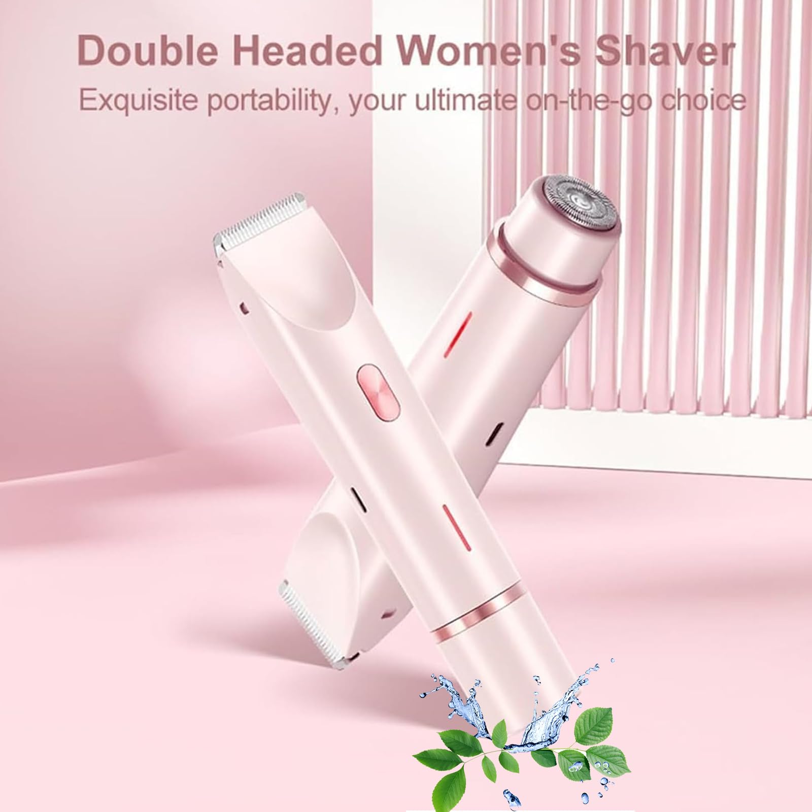 Silky Glow 2-in-1 Electric Body Shaver for Women - IPX7 Waterproof Wet & Dry Bikini Trimmer with Dual Heads - Smooth Hair Removal for Legs, Underarms & Sensitive Areas (Purple) - Perfect for Travel, Gym & Quick Touch-Ups