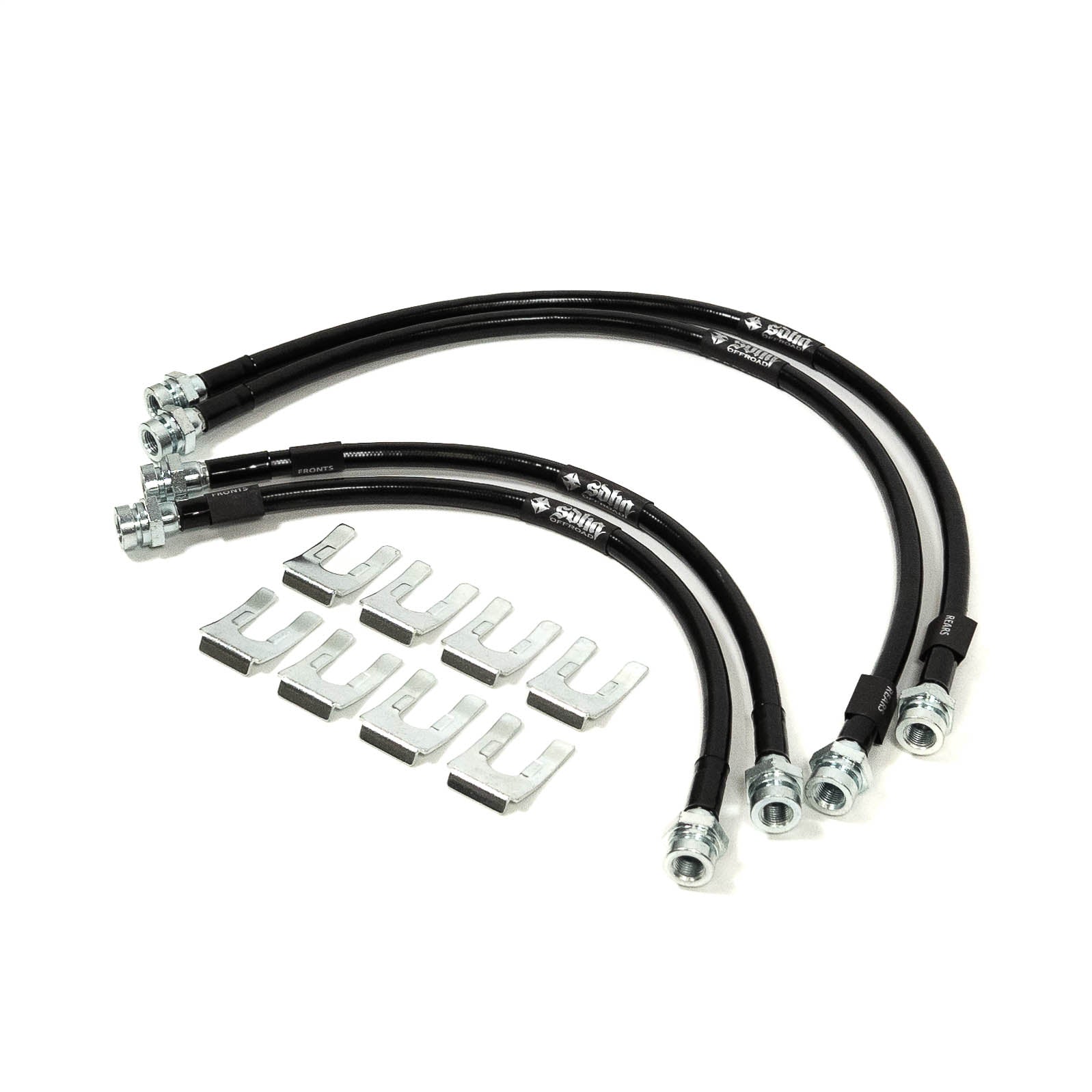 2005-2023 Toyota Tacoma SDHQ Off-Road Brake Line Kit - Stainless Steel Braided Lines for Enhanced Performance (Ideal for Off-Roading, Rock Crawling & Heavy-Duty Towing)