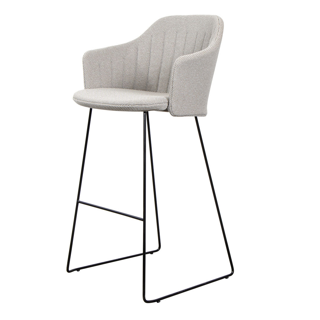 Premium Outdoor Bar Chair with Sled Base - Includes Comfortable Back & Seat Cushions - Perfect for Patio, Deck, Poolside & Garden Relaxation