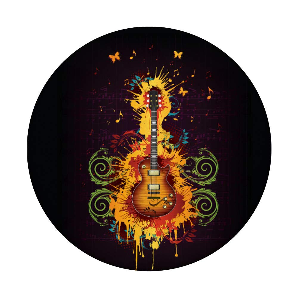 Professional Electric Guitar with Unique Fire Swirl Design - Perfect for Rock, Blues & Stage Performances