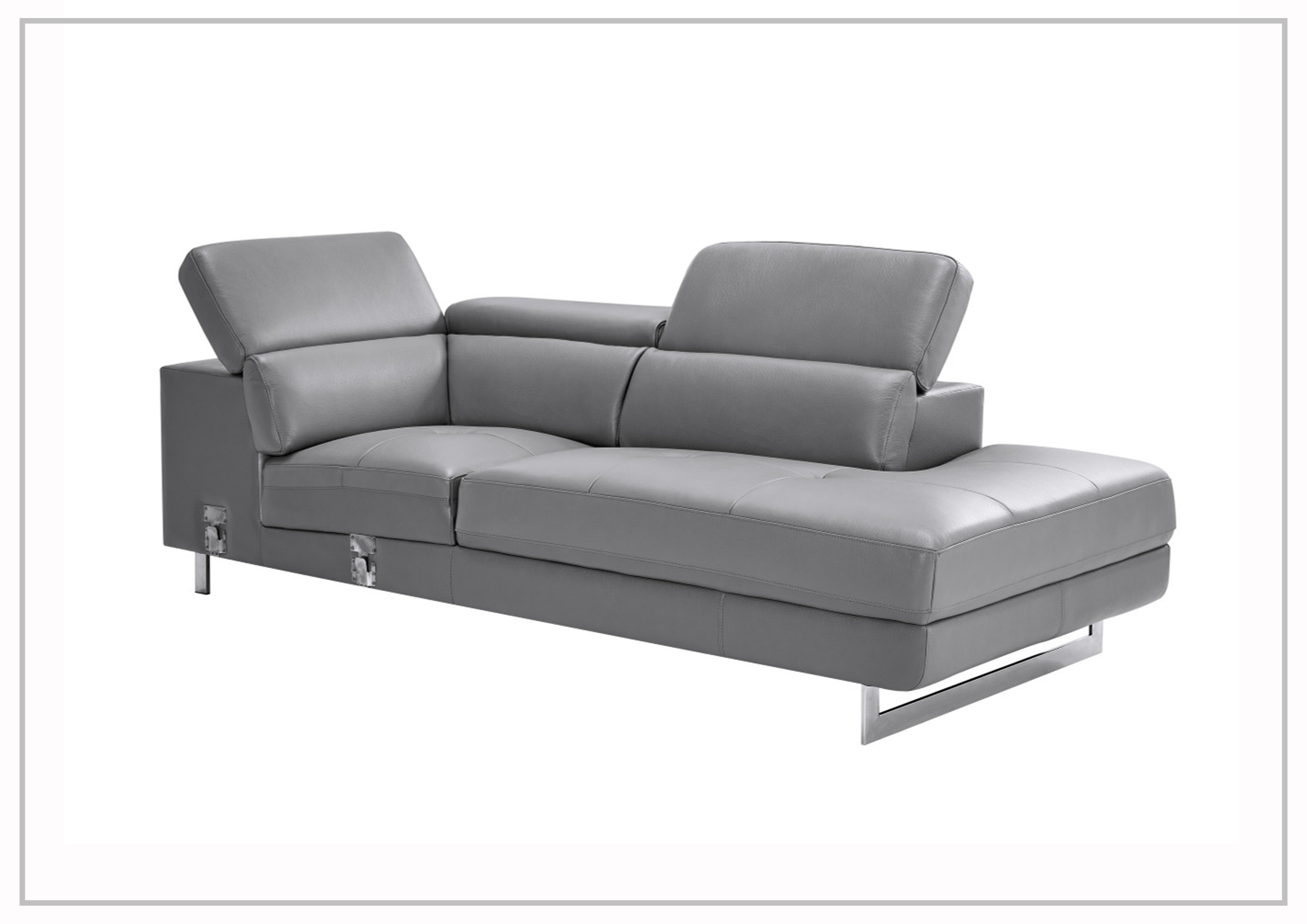 Gio Italia Cavour Mansion L-Shaped Italian Leather Sectional Sofa - Luxurious Modern Living Room Furniture for Home Theater & Family Gatherings