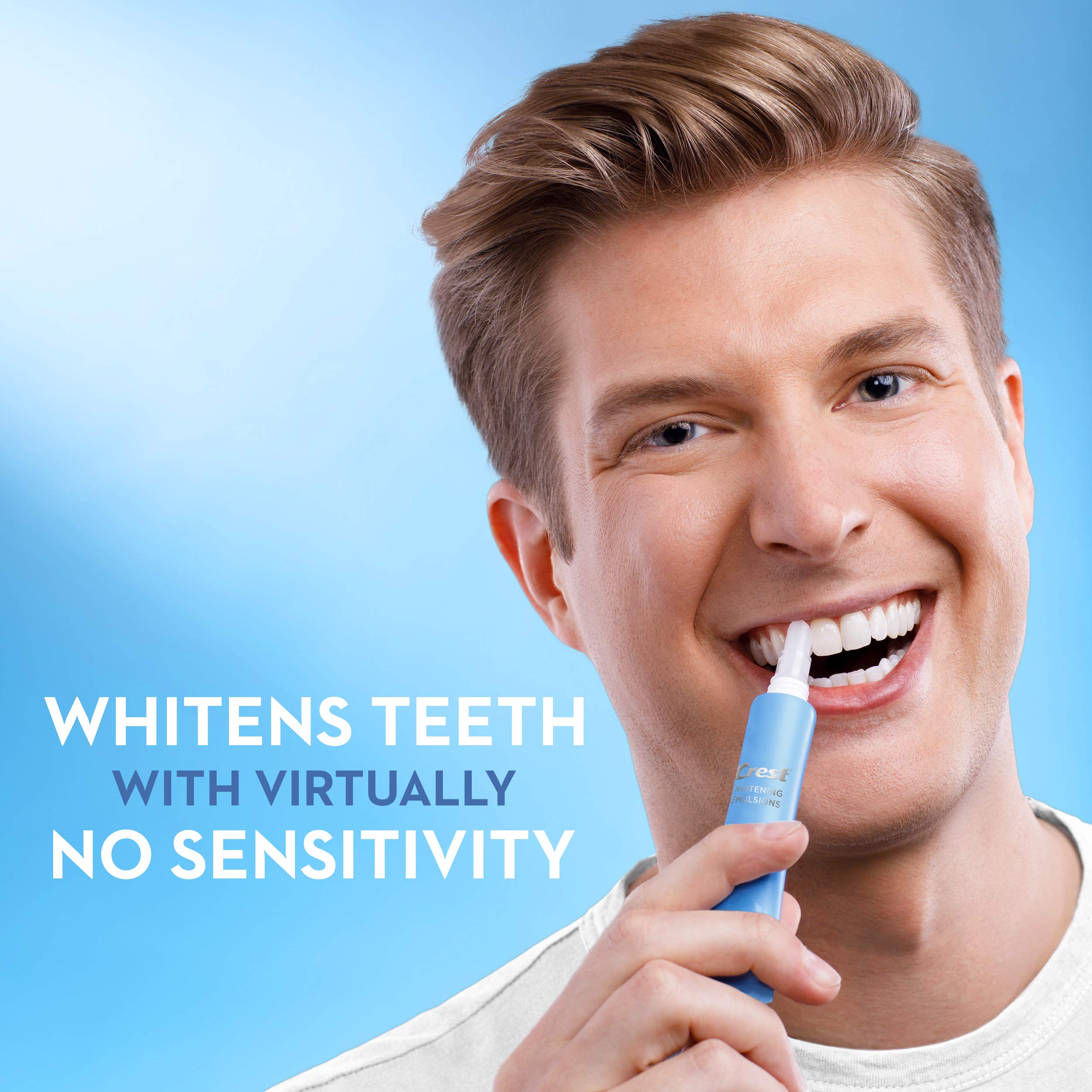 Crest Whitening Emulsions On-the-Go Teeth Whitening Gel Pen - 0.35 Oz (10g) for Fresh Breath & Stain Removal - Perfect for Travel, Work & Daily Use