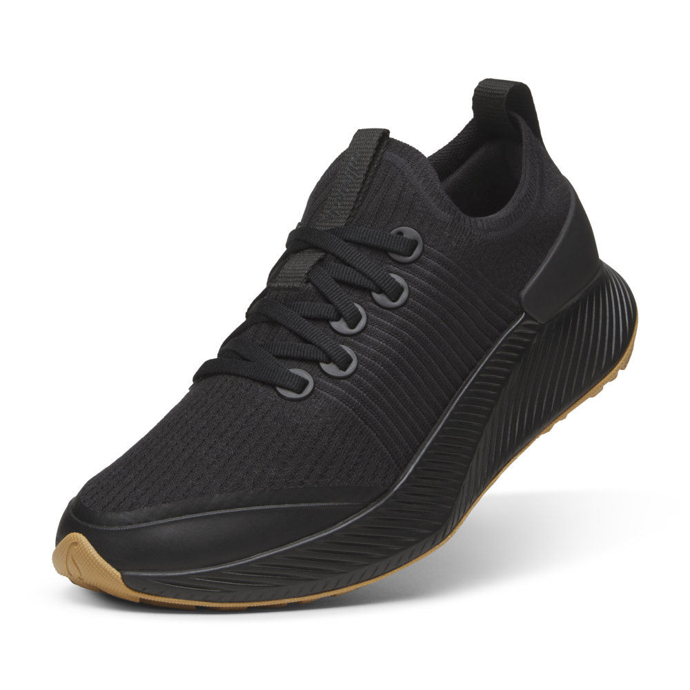 Men's Tree Glider Hiking Shoes - Natural Black with Rugged Khaki Sole | Lightweight Outdoor Climbing Boots for Trail Running & Mountain Trekking