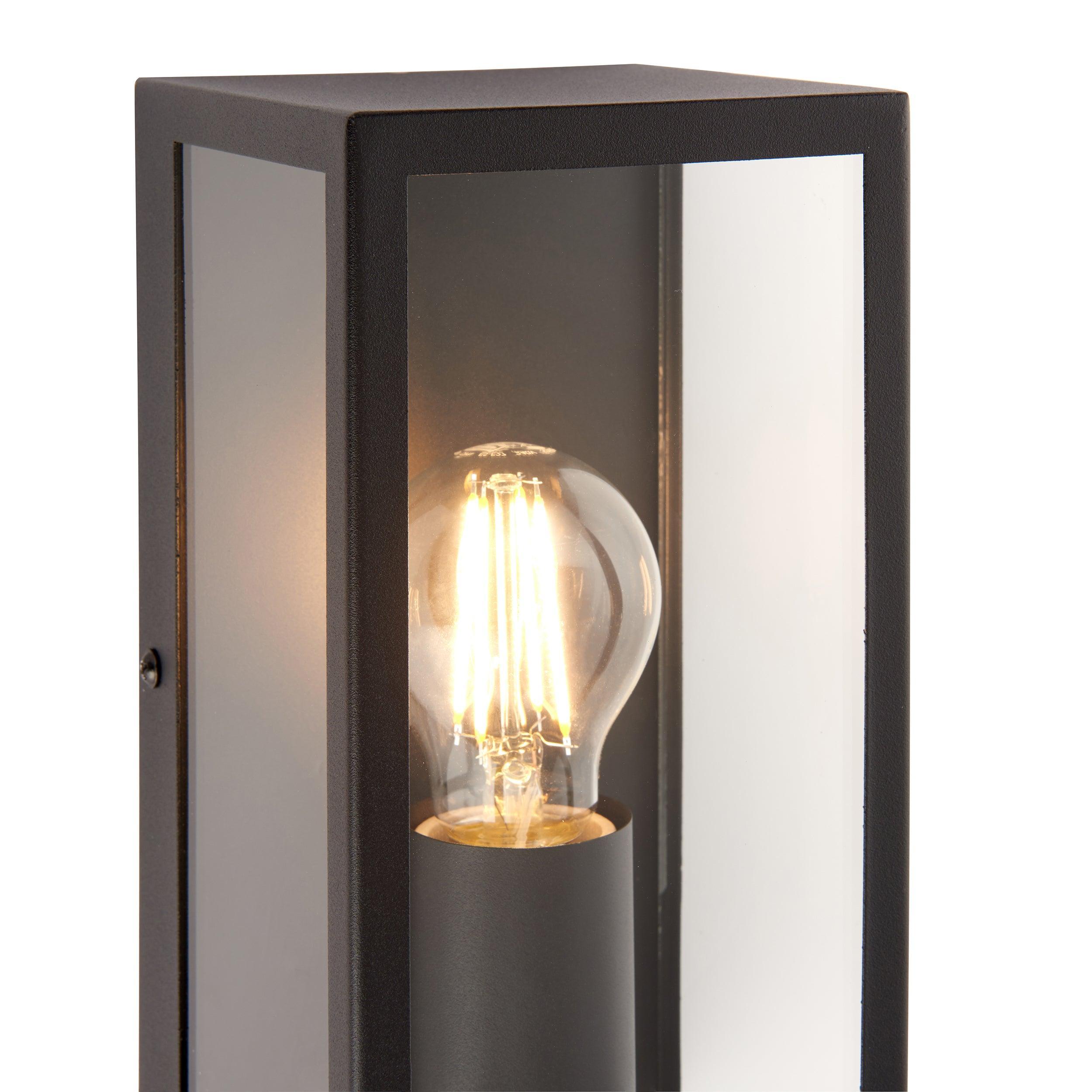 Breton Black Outdoor Wall Light IP44 28W - Waterproof Exterior Lighting for Patio, Garden, and Porch - Durable and Energy-Efficient Outdoor Wall Sconce