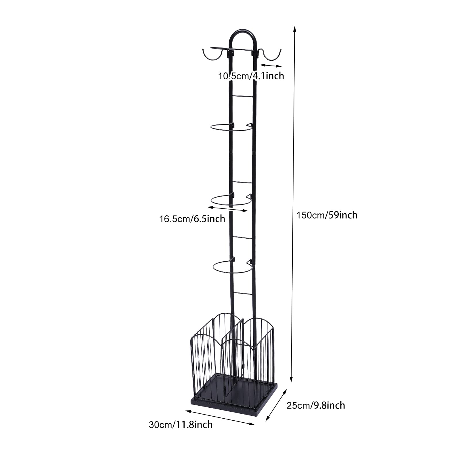 Eapmic Sports Ball Storage Rack - Heavy Duty Metal Basketball Football Soccer Volleyball Organizer Holder for Home, Garage, Gym, and Playroom - Perfect for Organizing Sports Equipment and Toys