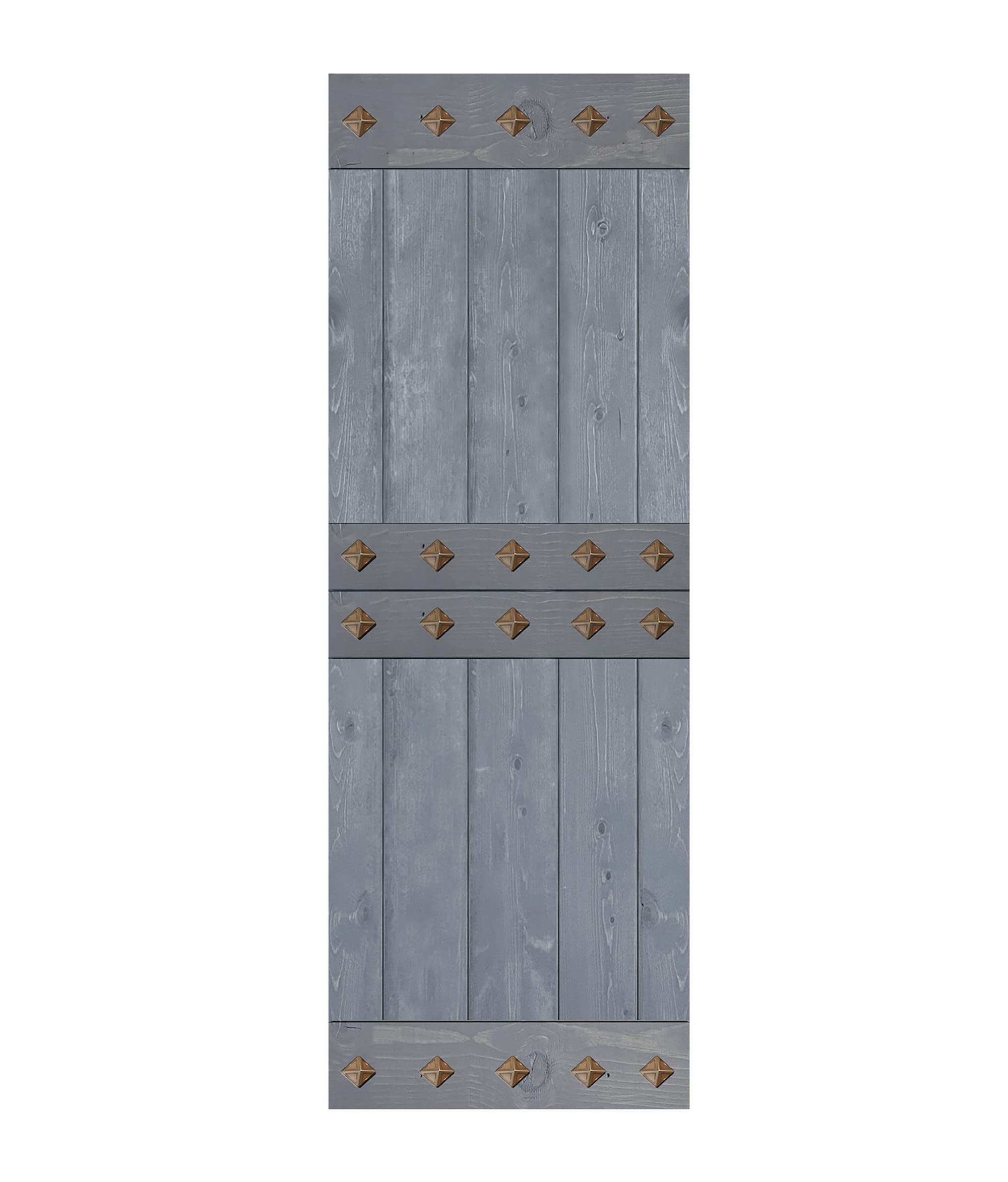 30in x 84in DIY Sliding Barn Door - Mid-Century Modern Knotty Pine Wood Interior Door Slab - Easy Assembly (Hardware Not Included) - Dark Gray - Perfect for Bedrooms, Closets & Farmhouse Style Homes