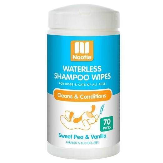Nootie Waterless Shampoo Wipes for Cats & Dogs - 70 Count with 3 Fresh Scents | Gentle Cleansing & Deodorizing Pet Wipes for Quick Cleanups Between Baths, Travel & Grooming