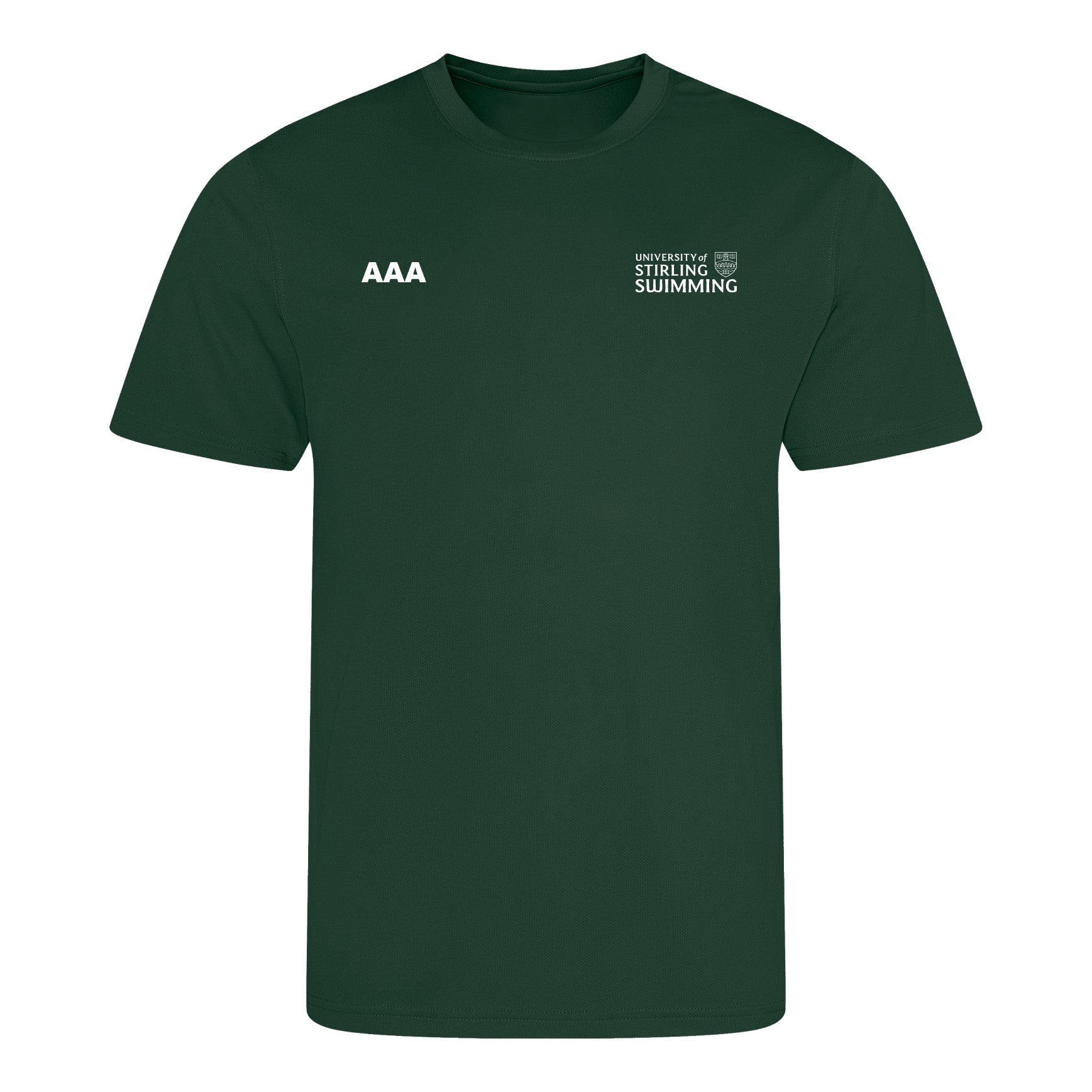 University of Stirling Swimming Team Shirt - Bottle Green Color | Comfortable Performance Swimwear for Training & Competitions | Perfect for Pool, Gym & Team Events