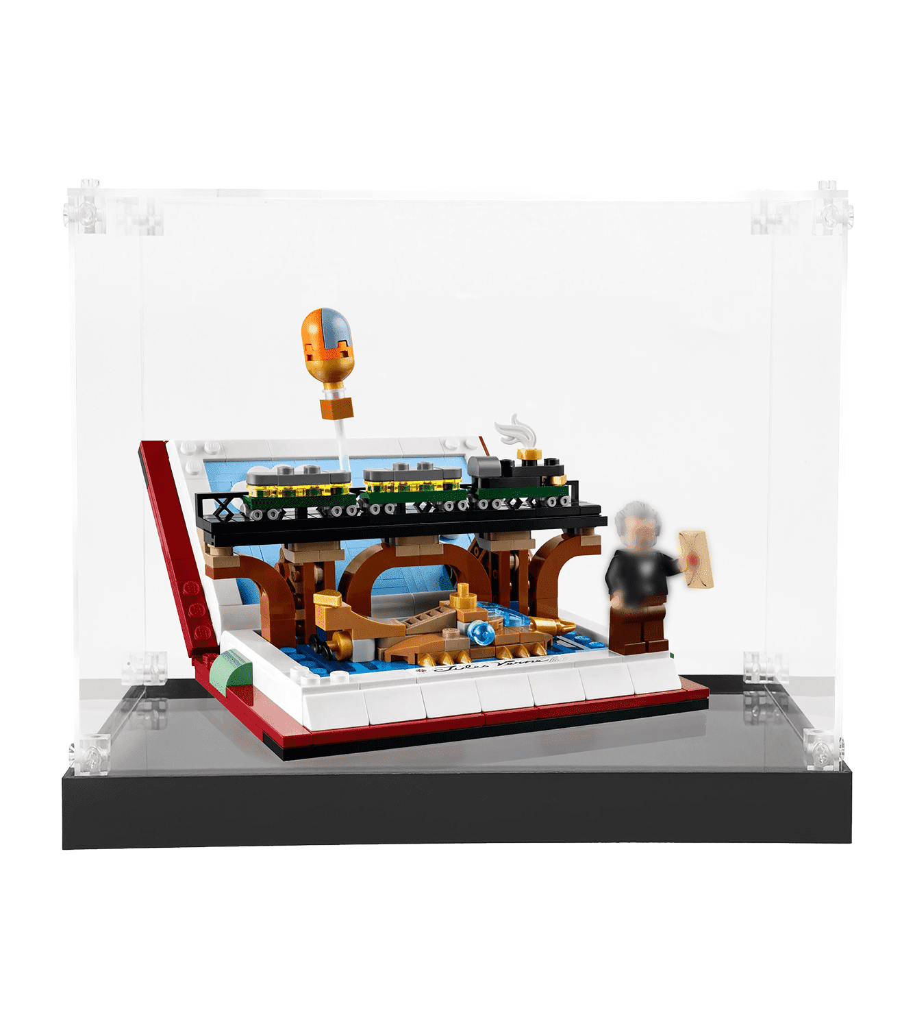 LEGO Tribute to Jules Verne's Books 40690 Display Case - Protective Showcase for LEGO Collectibles | Perfect for Home Decor, Office Display & Gift Giving