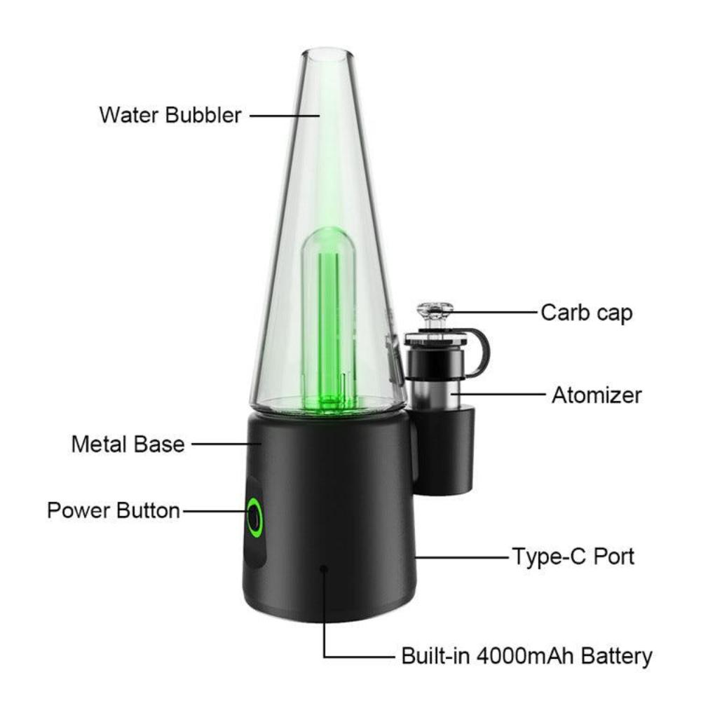 Apex E Rig Kit - Premium Wax & Dry Herb Vaporizer for Concentrates | Portable Dab Rig with Quartz Bucket | Perfect for Home Use & On-the-Go Sessions