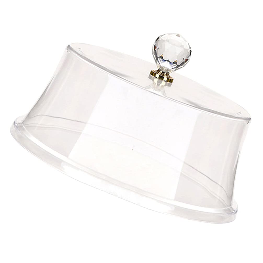 DOITOOL 10-Inch Clear Plastic Cake Dome Cover - Round Cake Stand Display for Desserts, Cheese, Pastries - Food Plate Lid & Serving Platter for Parties, Bakery, Buffet, and Home Kitchen Use