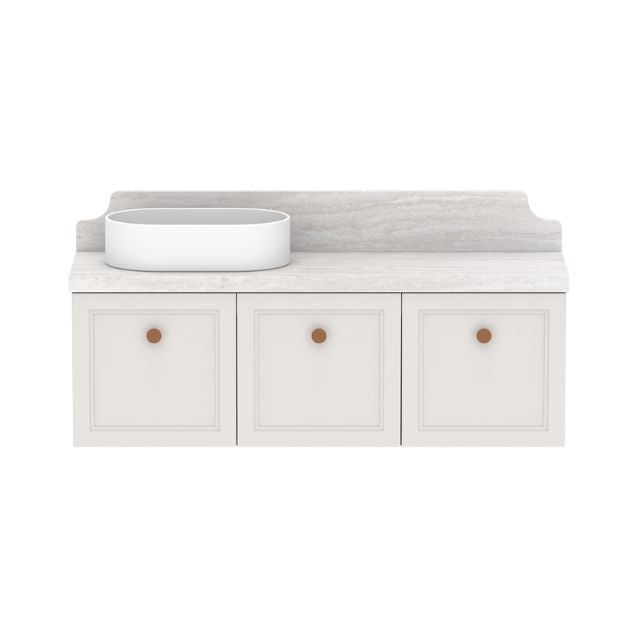 Premium ADP Mabel Wall Hung Vanity with Cherry Pie Solid Surface Benchtop - Modern Bathroom Sink Cabinet for Small Spaces & Ensuite Designs