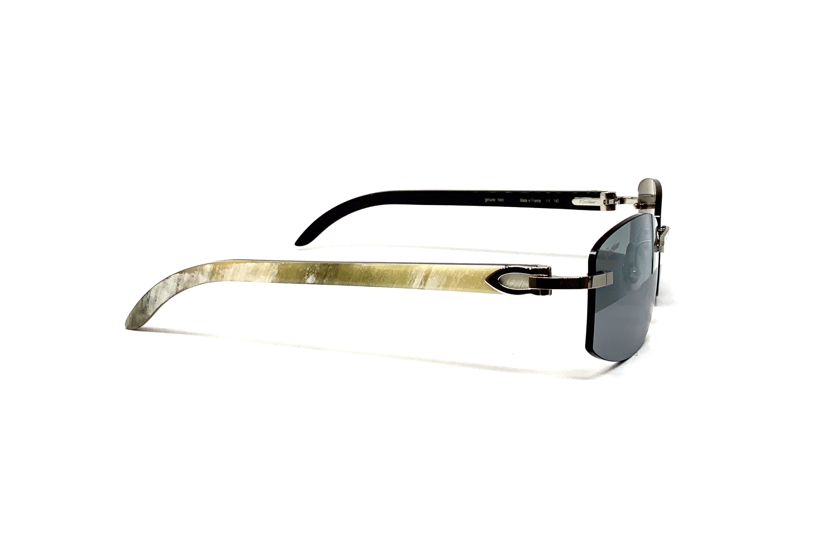 Cartier C Décor CT0031RS Buffalo Horn Sunglasses - Luxury Designer Shades for Men & Women - Perfect for Outdoor Activities, Travel & Fashion Accessories