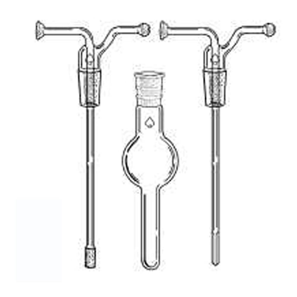 7529-12 Fritted Smog Bubbler for Air Quality Sampling - Includes Porosity C Glass Stopper and Bottle - Ideal for Environmental Monitoring and Laboratory Air Analysis