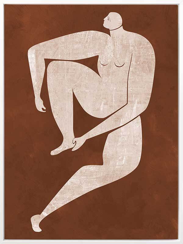 Caroline Cut Out Canvas Art Print - Modern Wall Decor for Living Room, Bedroom & Office - Handmade Framed Artwork for Home & Gifts