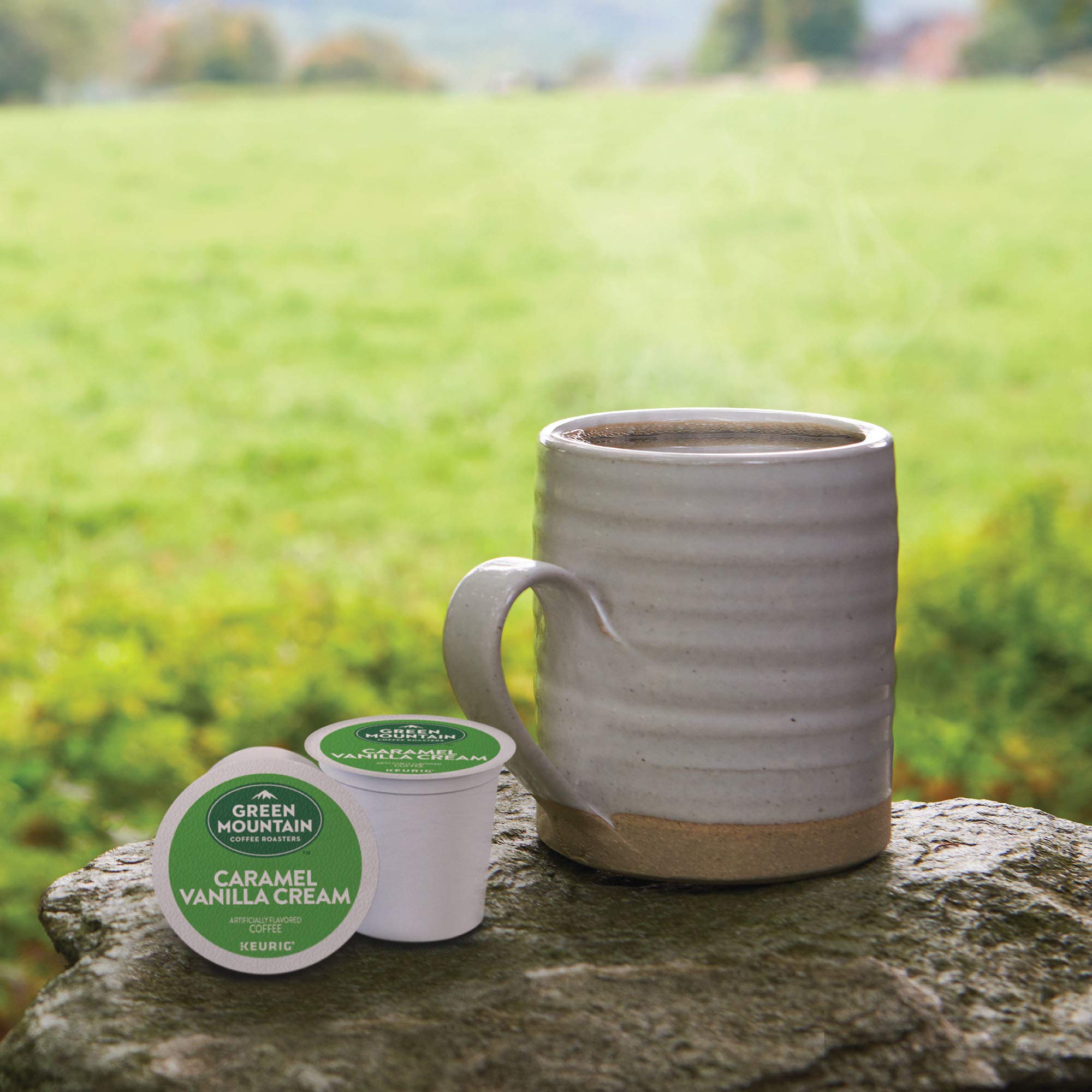 Green Mountain Coffee Roasters Caramel Vanilla Cream Light Roast K-Cup Pods - 96 Count for Keurig Single-Serve Brewers | Perfect for Morning Coffee & Office Break