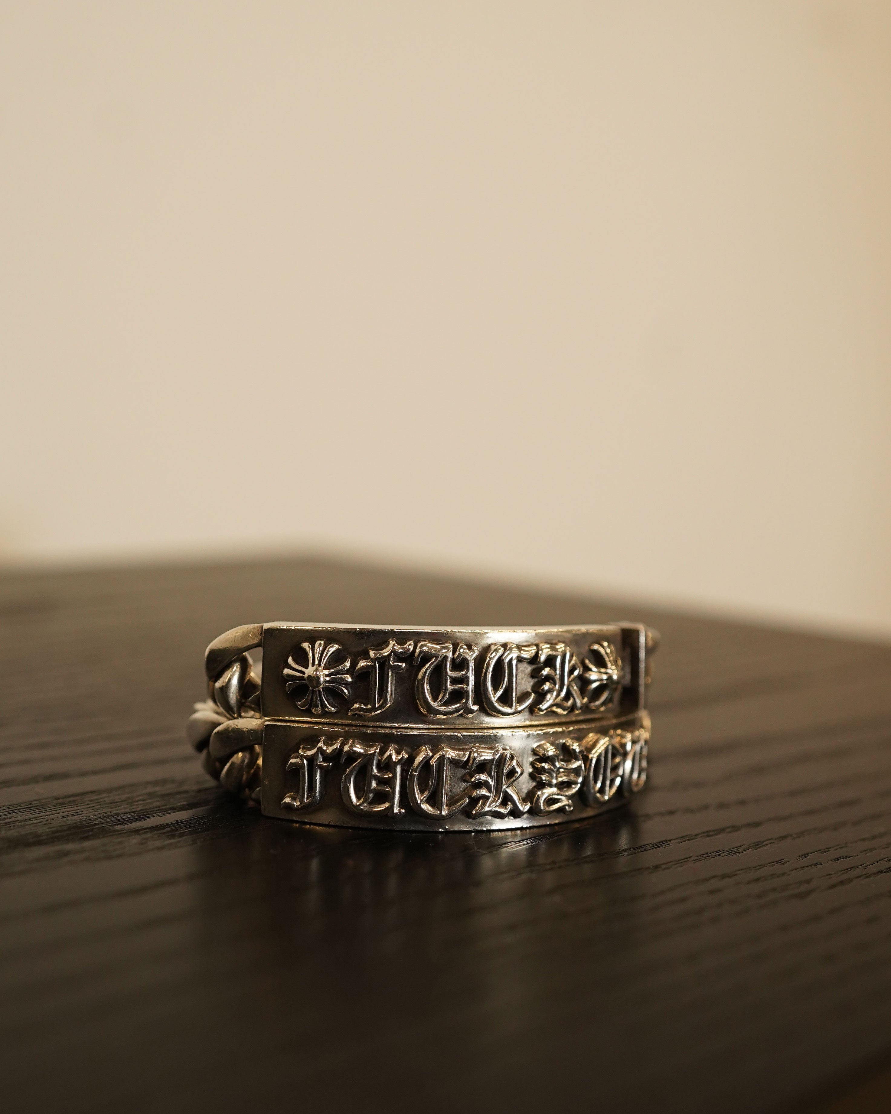 Custom Engraved FUCK ID Bracelet - Stainless Steel Adjustable Wristband for Men & Women - Perfect for Concerts, Festivals, and Nightlife