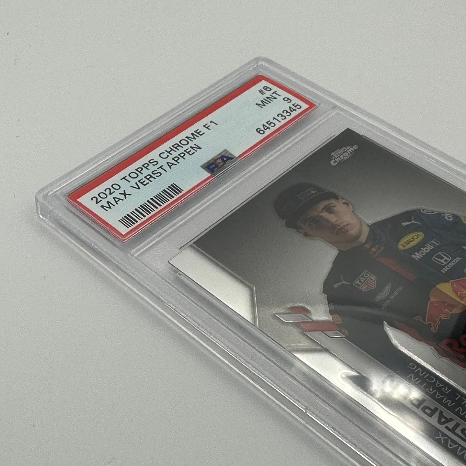 PSA 9 Graded Max Verstappen #6 Racing Card - Collectible Sports Memorabilia for F1 Fans & Card Collectors | Perfect for Display, Trading, and Investment