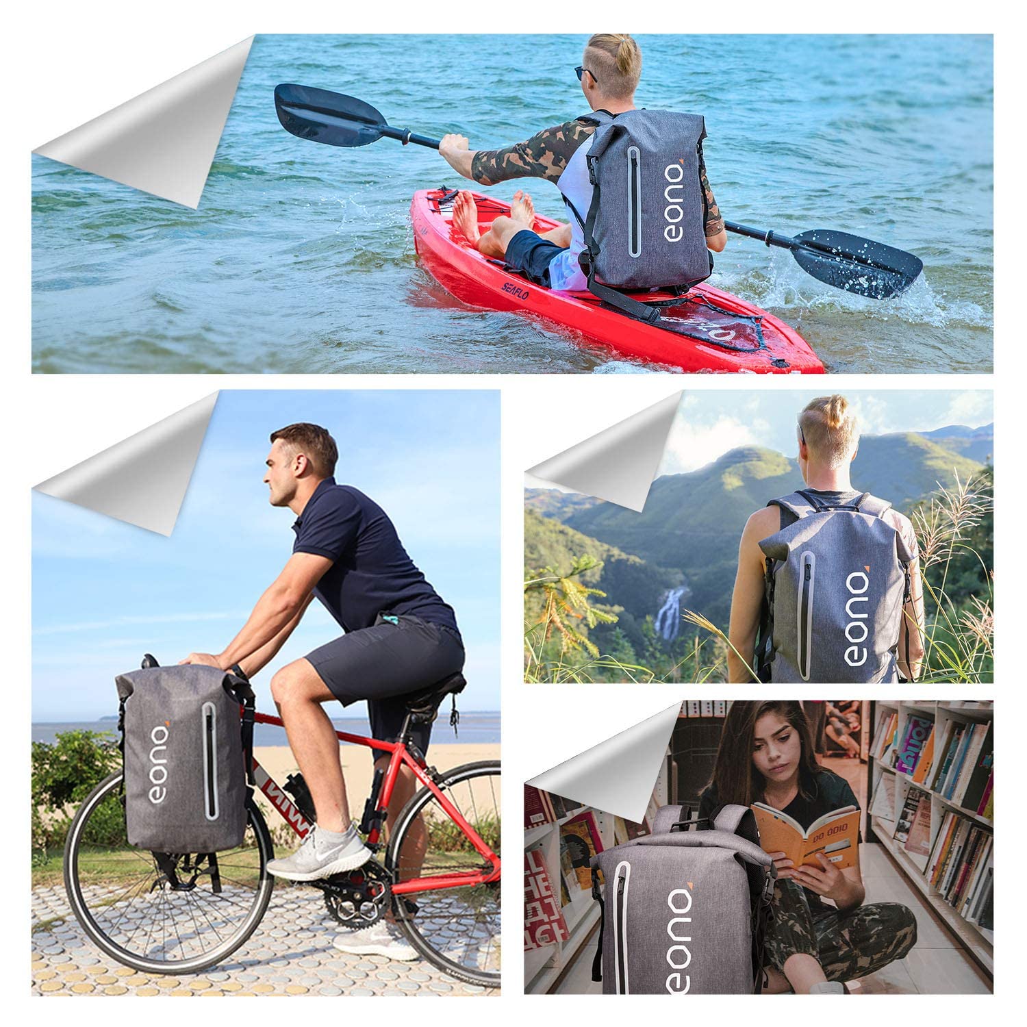 35L Waterproof Hiking Backpack for Outdoor Trekking & Camping - Grey