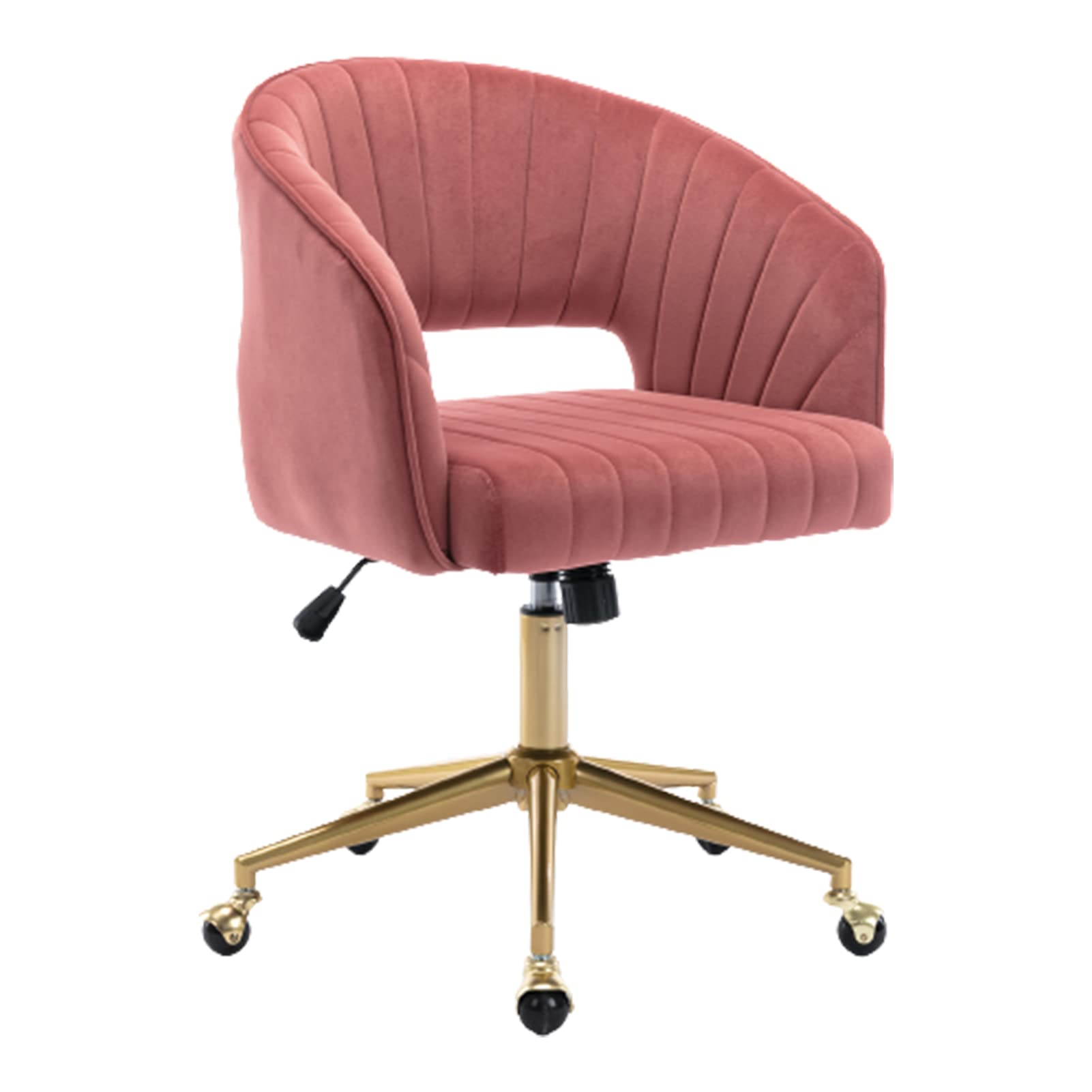 YOZUMD Swivel Office Chair - Heavy Duty Ergonomic Task Chair with Back Support, 360° Rotation & Sturdy Metal Base - Pink Salon Chair for Home Office, Gaming & Beauty Salon Workspace
