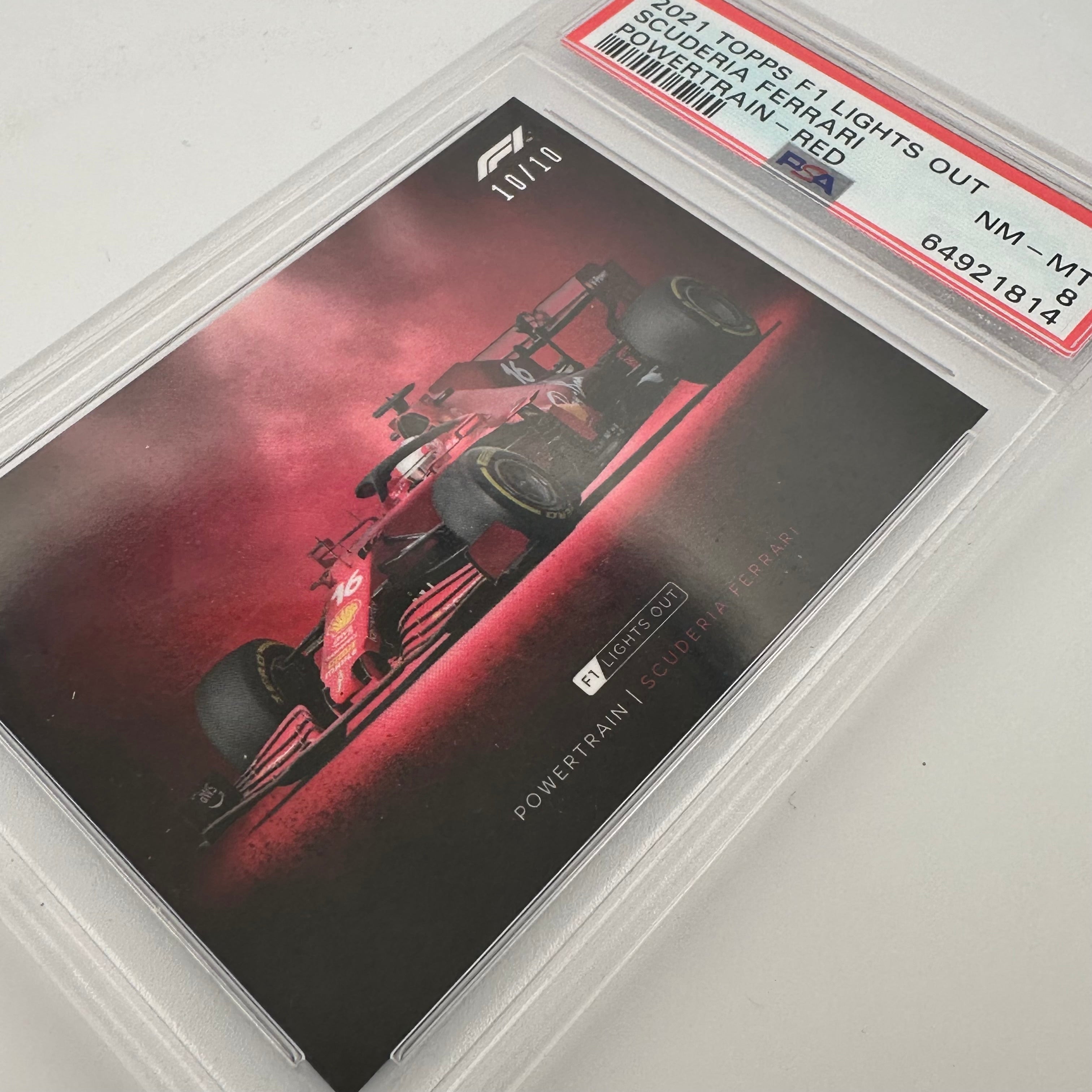 PSA 8 Graded 10/10 Scuderia Ferrari Powertrain Red - Perfect for Collectors, Racing Fans & Display Cases