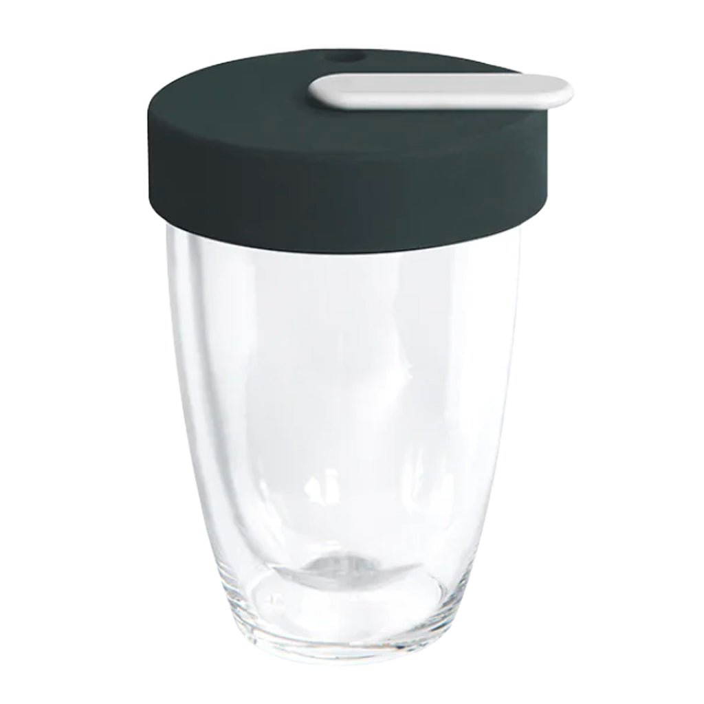 Loveramics Nomad 250ml Clear Glass Reusable Coffee Cup - Eco-Friendly Travel Mug for Hot & Cold Drinks, Perfect for Home, Office, Camping and Outdoor Use