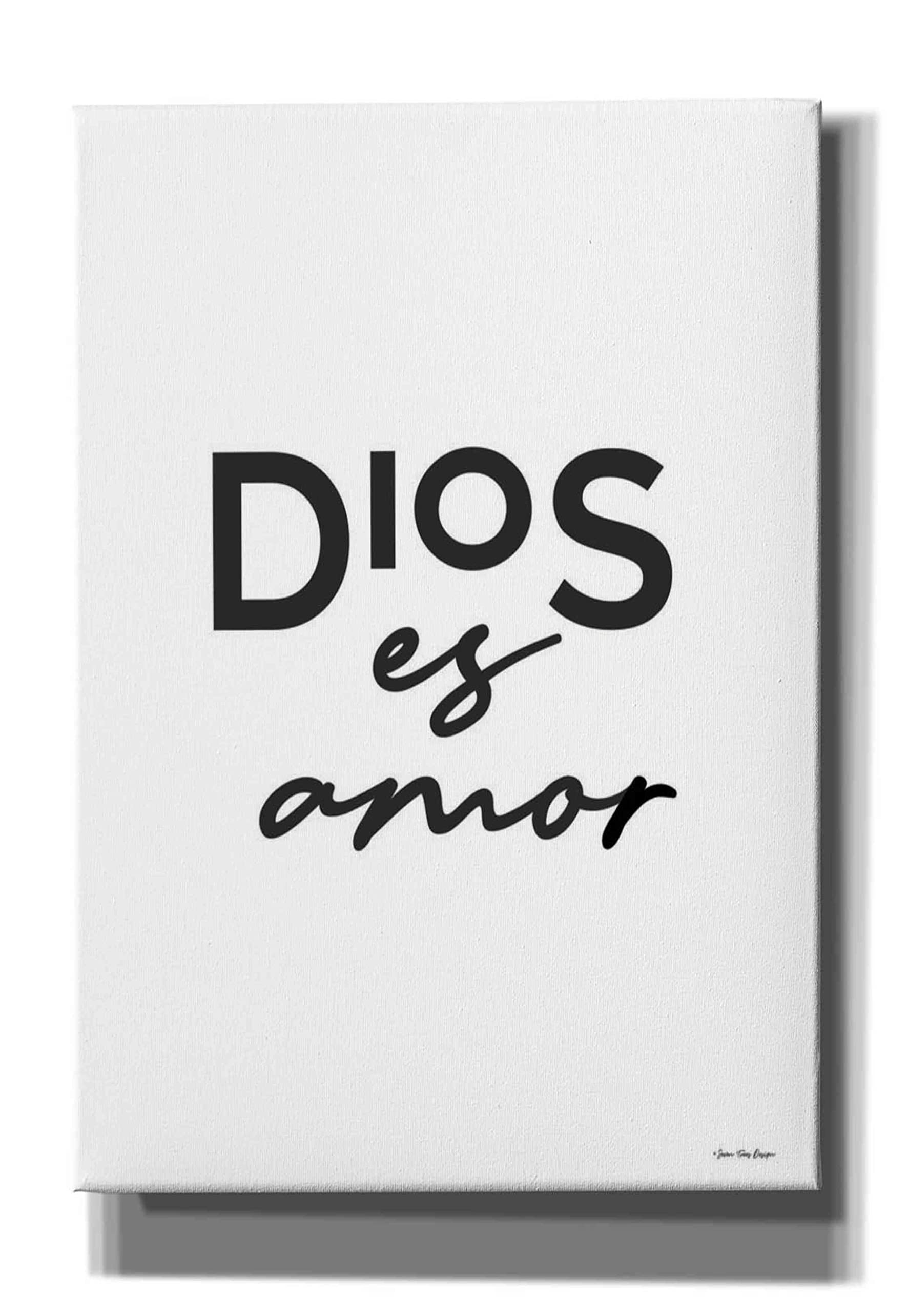 Epic Graffiti 'Dios es Amor' Spanish Religious Canvas Wall Art by Seven Trees Design - 18x26 Inch Giclee Print for Home Decor, Church & Office