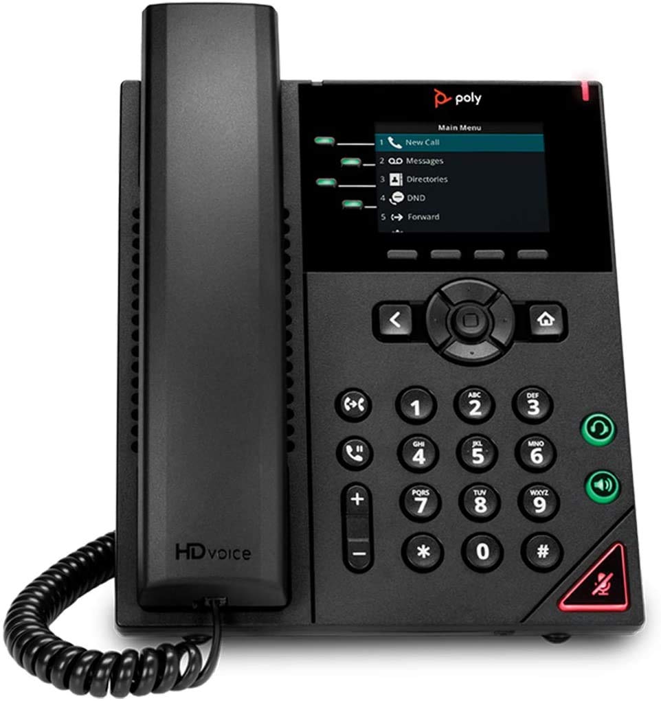 Poly 250 IP Phone - Corded Business VoIP Desk Phone with HD Voice, Caller ID & Wall Mountable - Ideal for Office, Home Office & Conference Room Communication