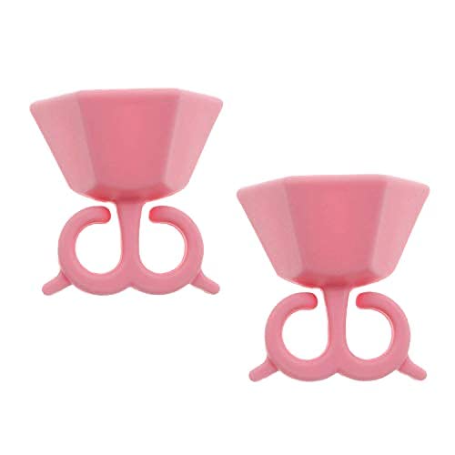 G.FIDEL (Pack of 2) Wearable Nail Polish Bottle Holder Ring - Multicolor Nail Art Accessories for DIY Manicure at Home, Salon or Travel