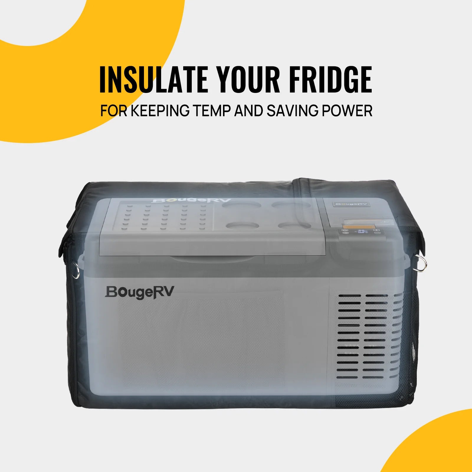 BougeRV CRPRO20 21 Quart Portable Fridge Cover - Insulated Cooler Protector for Camping, RV, Travel & Outdoor Adventures