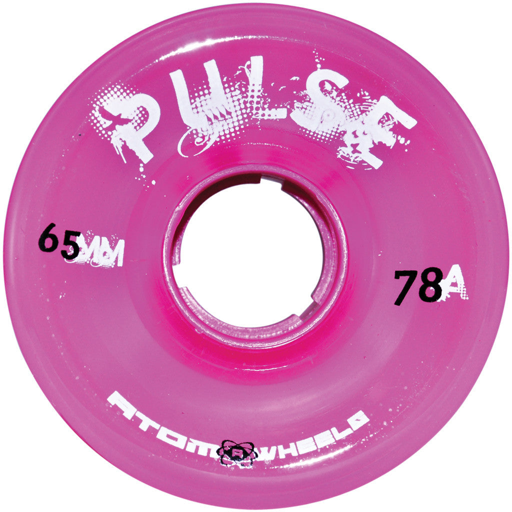 Atom Pulse Wheels 65mm 78a - 4 Pack Premium Longboard Wheels for Smooth Cruising & Carving - Perfect for Downhill, Freeride & Urban Commuting