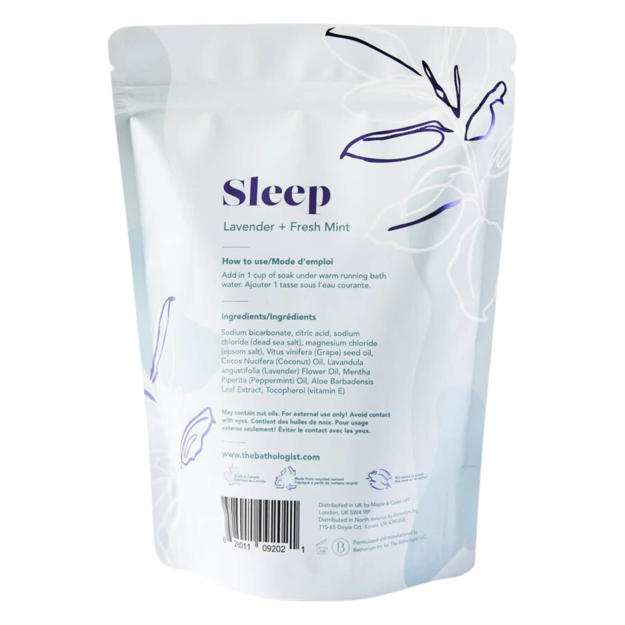 Relaxing Sleep Fizzy Bath Soak with Lavender & Epsom Salt | Stress Relief & Muscle Relaxation | Perfect for Nighttime Baths & Self-Care Routines