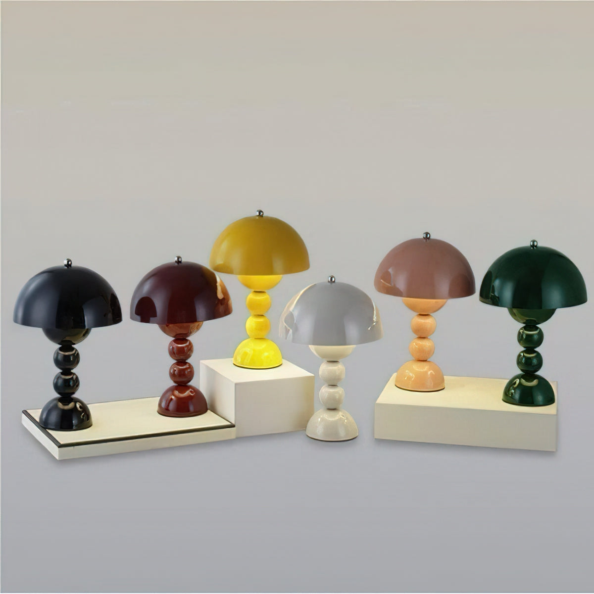 Flower Bud Portable Table Lamp - USB Rechargeable LED Night Light for Bedroom, Nursery, Camping & Travel - Dimmable Warm White Light