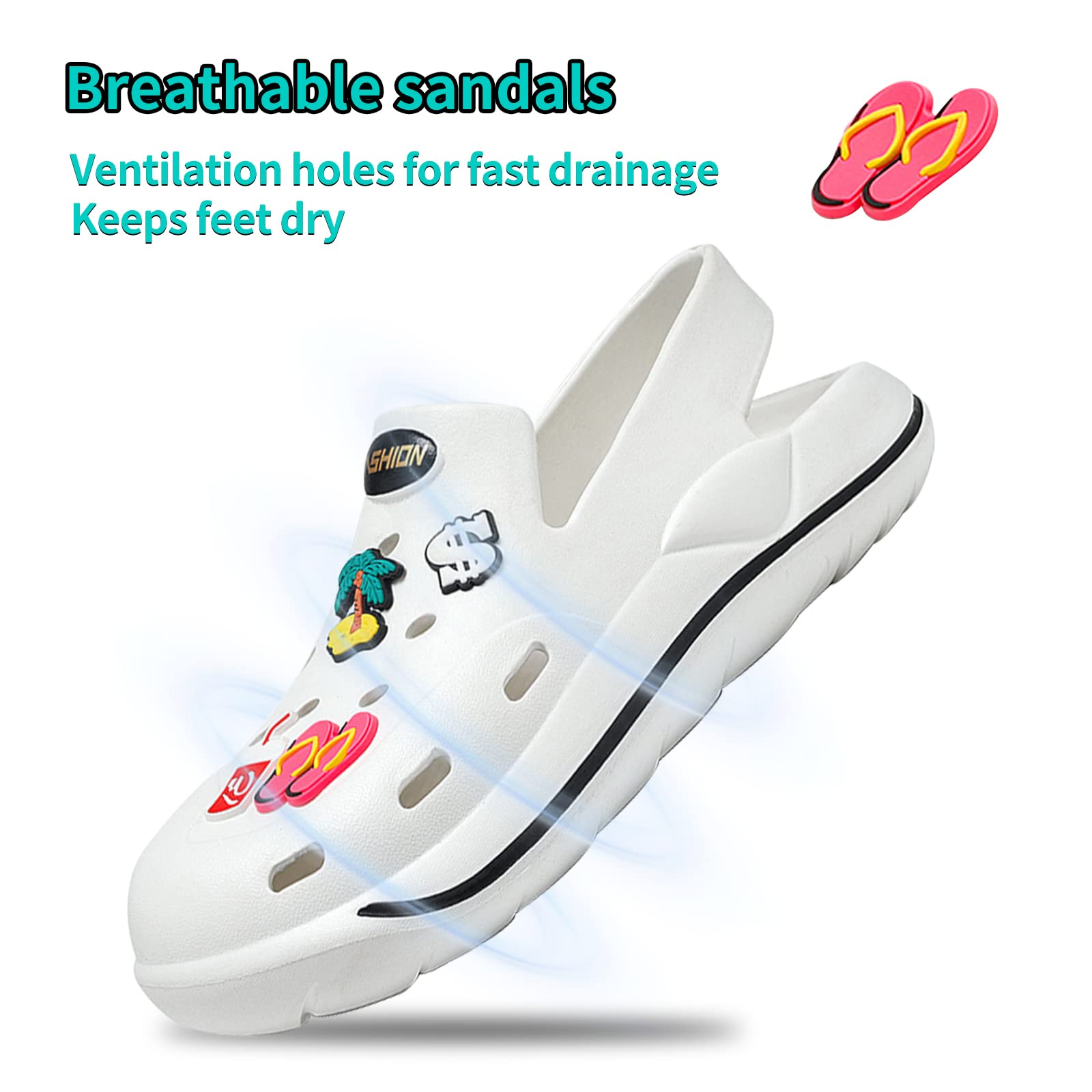 **Breathable Unisex Garden Clogs - Comfortable Slip-On Beach Sandals for Women & Men | Perfect for Summer, Gardening & Outdoor Activities**
