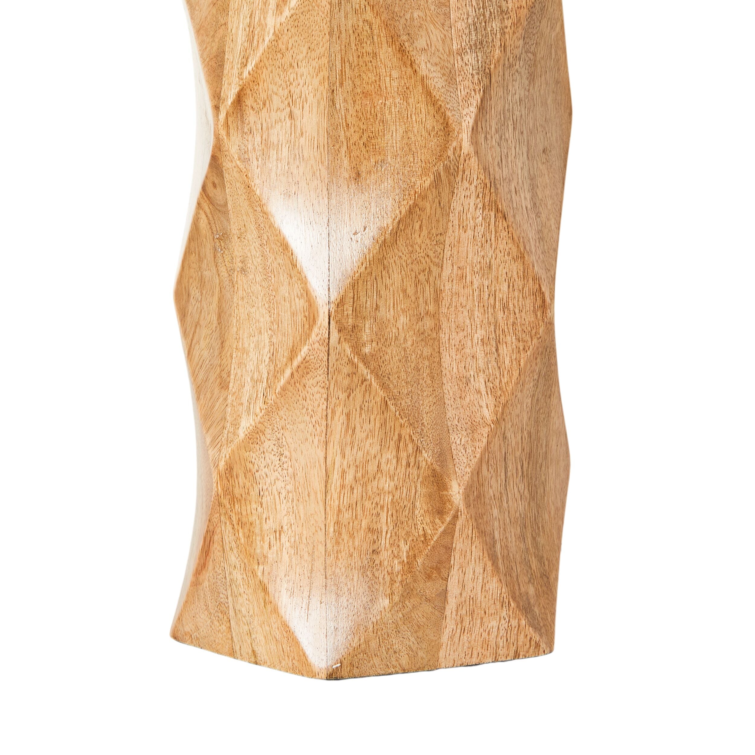 Basma 65cm Wooden Table Lamp - Handcrafted Modern Bedside & Living Room Lighting for Home Decor
