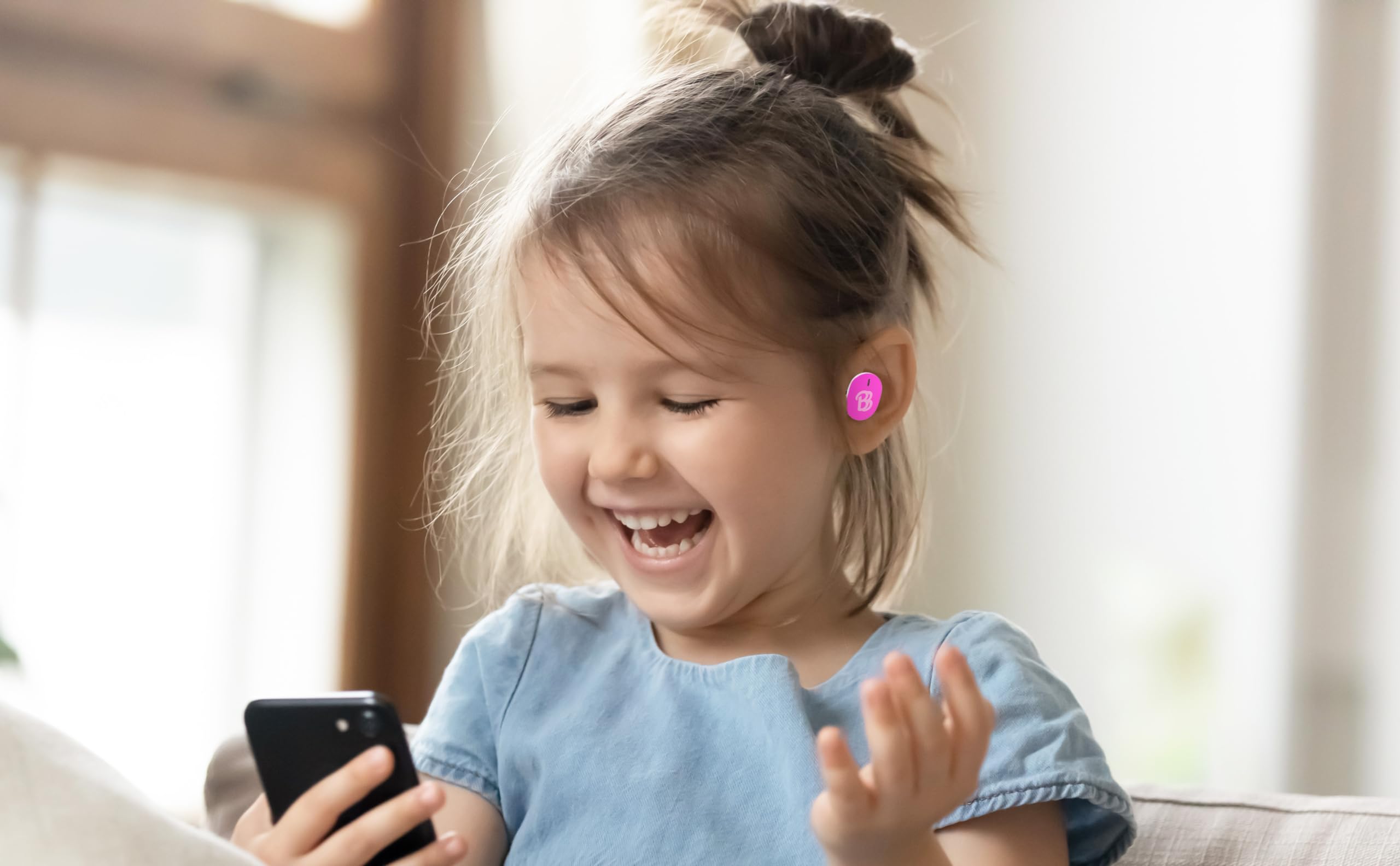 Barbie Wireless Earbuds with Microphone - Bluetooth 5.0 Headphones with Charging Case, 24H Playtime, Noise Cancelling for Kids | Perfect for School, Home, Travel & Online Learning
