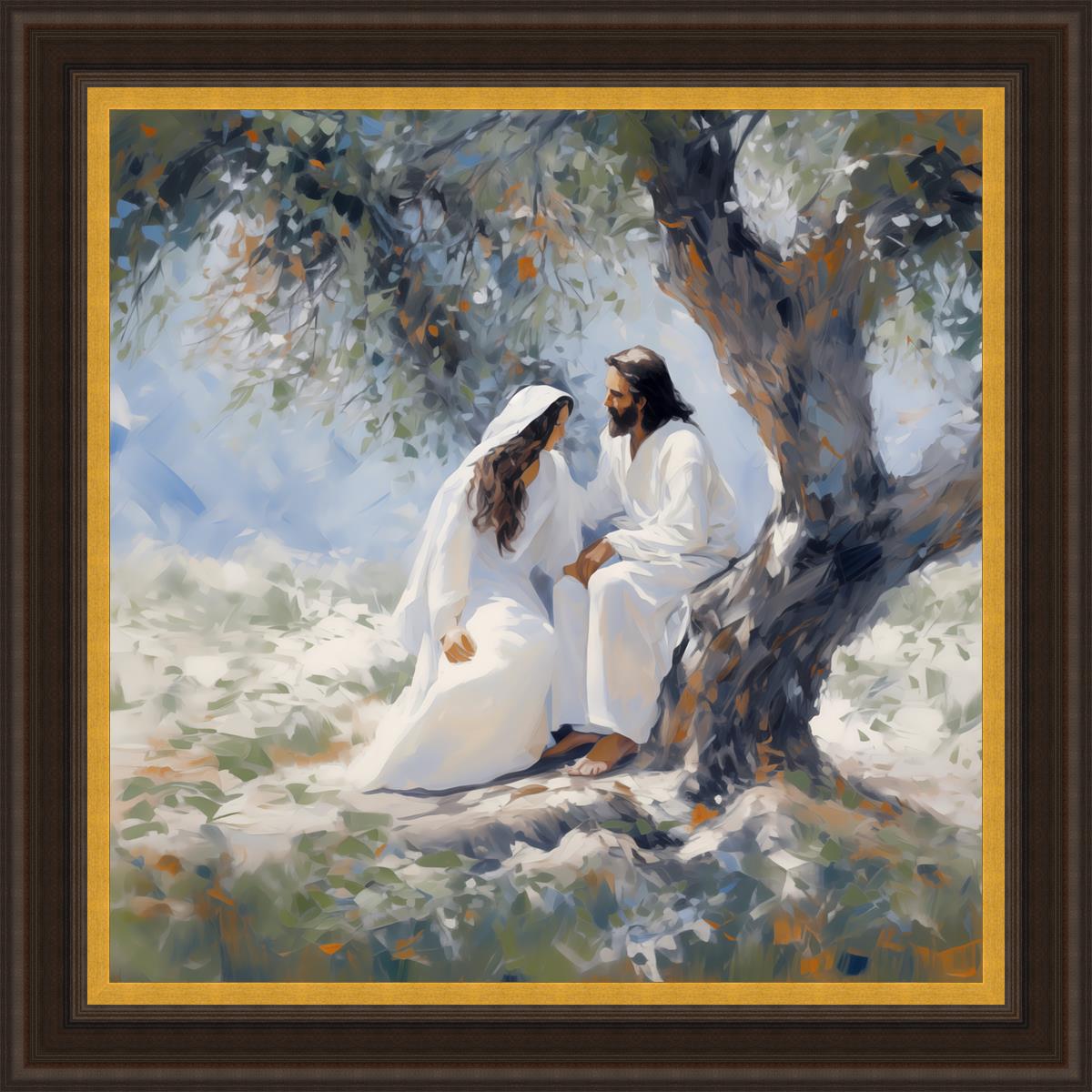 Abide With Me Large Wall Art - Inspirational Canvas Print for Home Decor, Living Room, Bedroom & Office - Perfect Gift for Housewarming, Wedding & Holidays