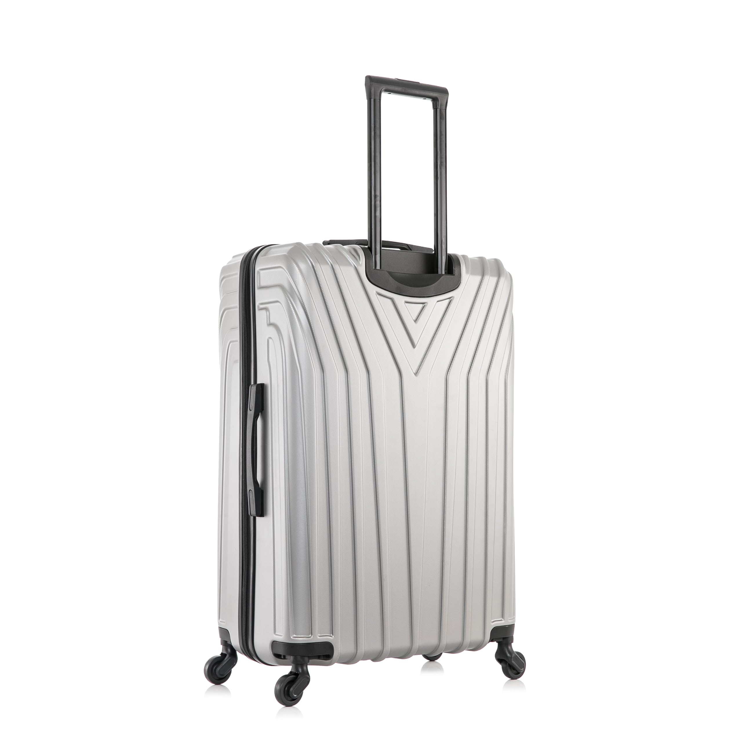 InUSA VASTY 3-Piece Hardshell Spinner Luggage Set (20in, 24in, 28in) - Lightweight Durable Suitcase with Trolley Handle for Air Travel, Business Trips & Family Vacations - Grey