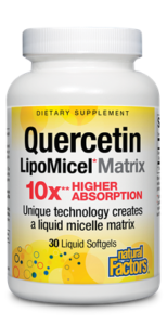 Quercetin LipoMicel® Matrix 250mg Supplement - Antioxidant Support for Immune Health & Inflammation Relief - Ideal for Daily Wellness & Active Lifestyles
