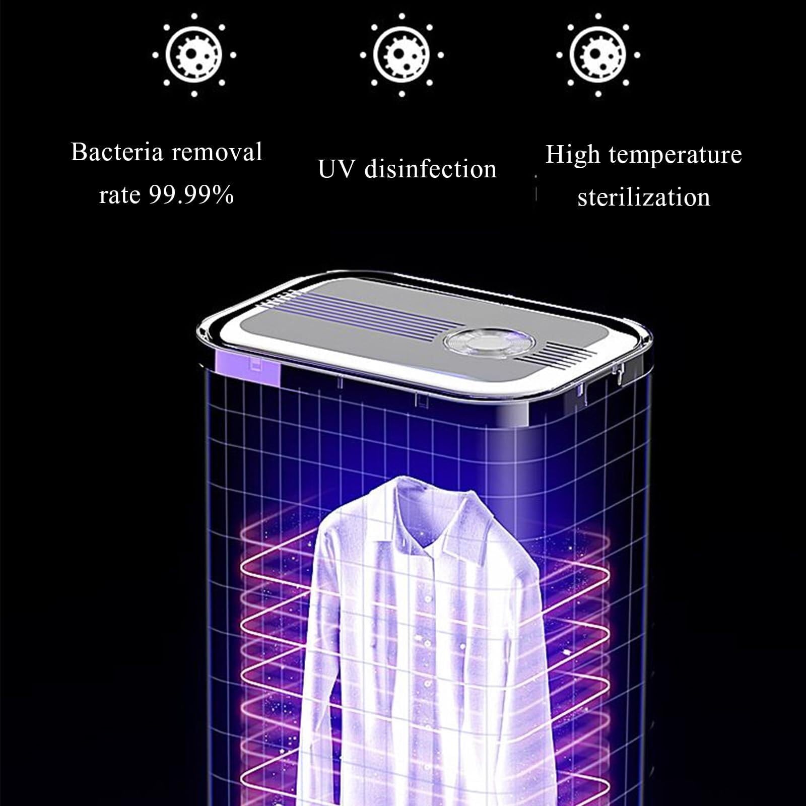 Portable Clothes Dryer Machine - Compact & Foldable Electric Dryer for Quick Drying, Automatic Steam Ironing - Perfect for Apartments, Dorms, Travel & Small Spaces Laundry Care