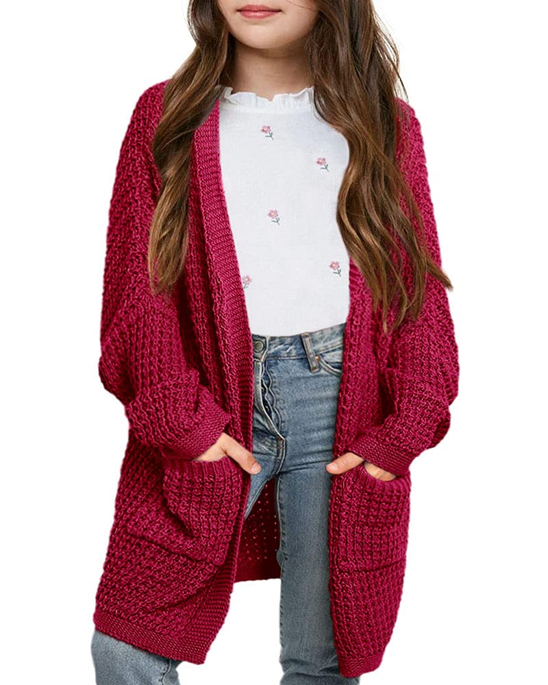 SySea Women's Batwing Long Sleeve Open Front Cardigan - Chunky Knit Sweater Coat with Pockets | Cozy Fall Winter Fashion for Casual Outfits & Layering