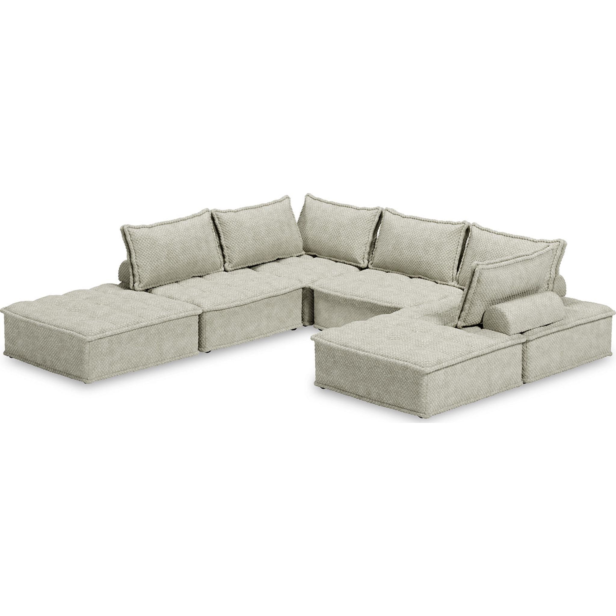 6-Piece Modular Sectional Sofa Set - Modern L-Shaped Couch with Reversible Chaise for Living Room, Family Room & Home Theater