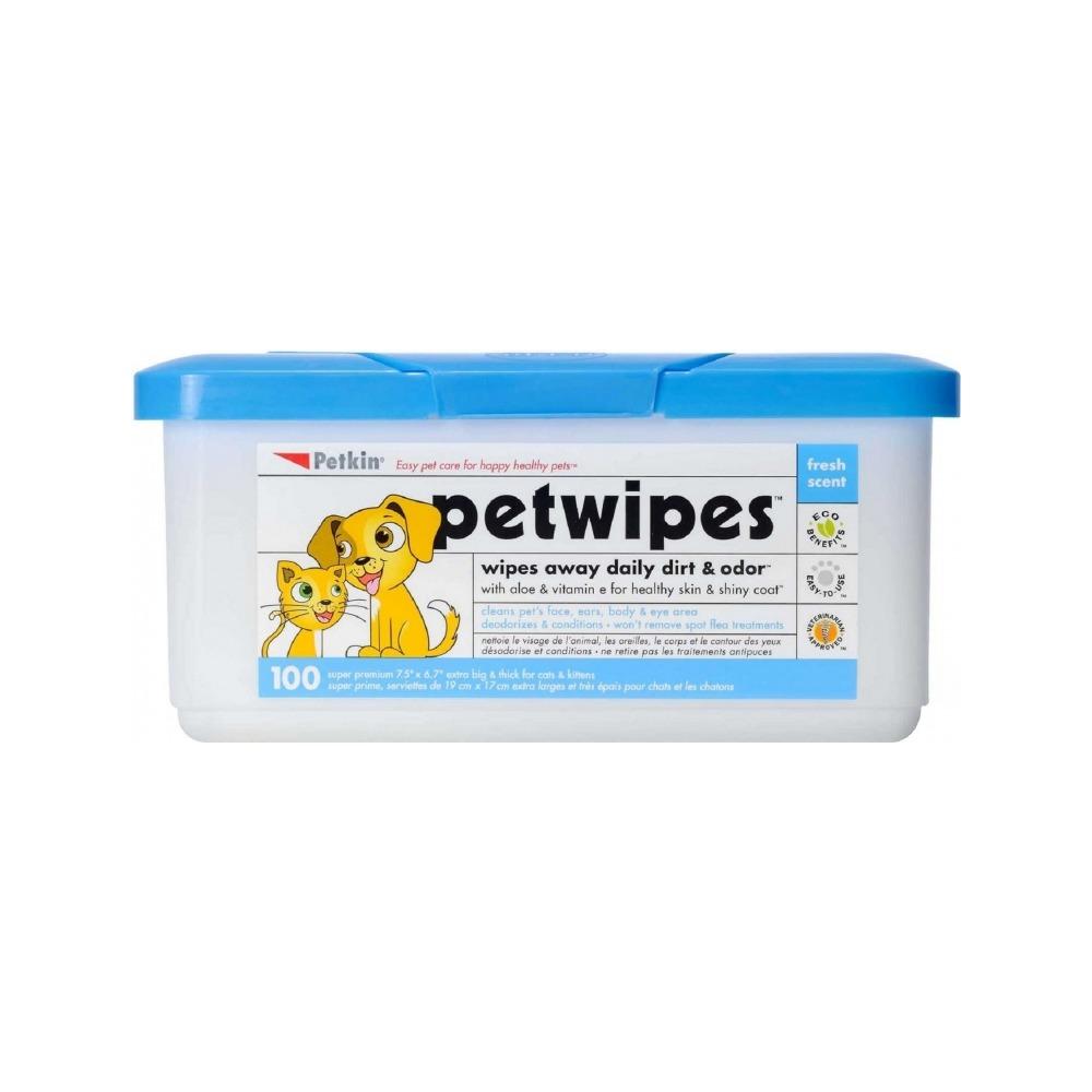 Organic Pet Wipes for Dogs & Cats - Hypoallergenic Grooming & Cleaning Wipes for Paws, Face & Body - Perfect for Travel, Post-Walk Cleanup & Allergy Relief (100 Count)